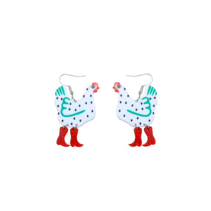 Chicken In Shining Boots Earrings - Image 4