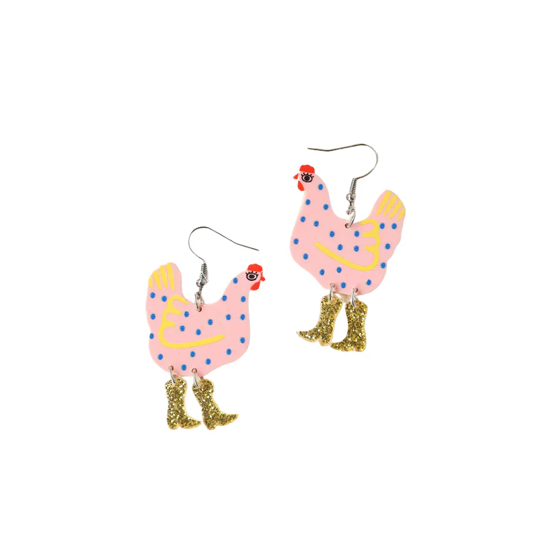 Chicken In Shining Boots Earrings - Image 6