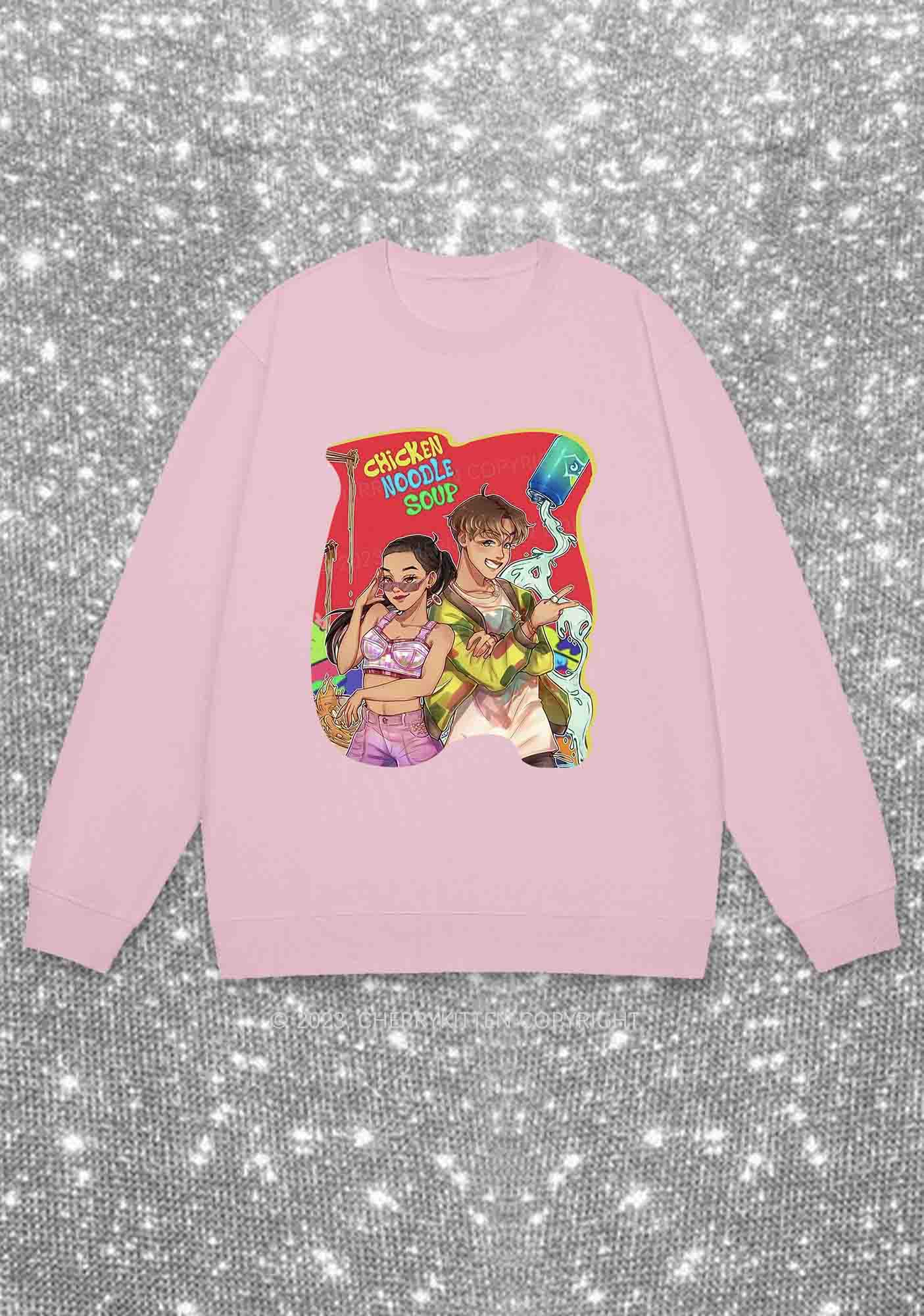 Chicken Noodle Soup Kpop Y2K Sweatshirt Cherrykitten - Image 6
