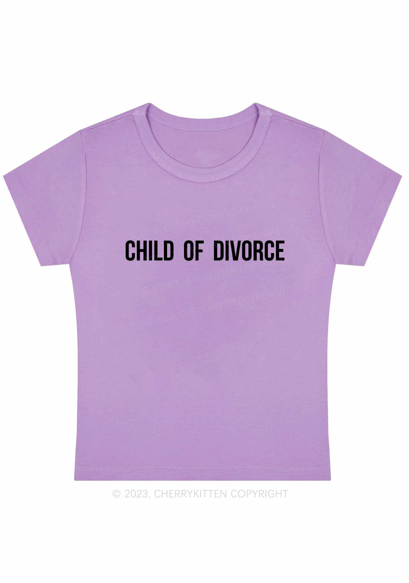 Child Of Divorce Y2K Baby Tee Cherrykitten - Image 5