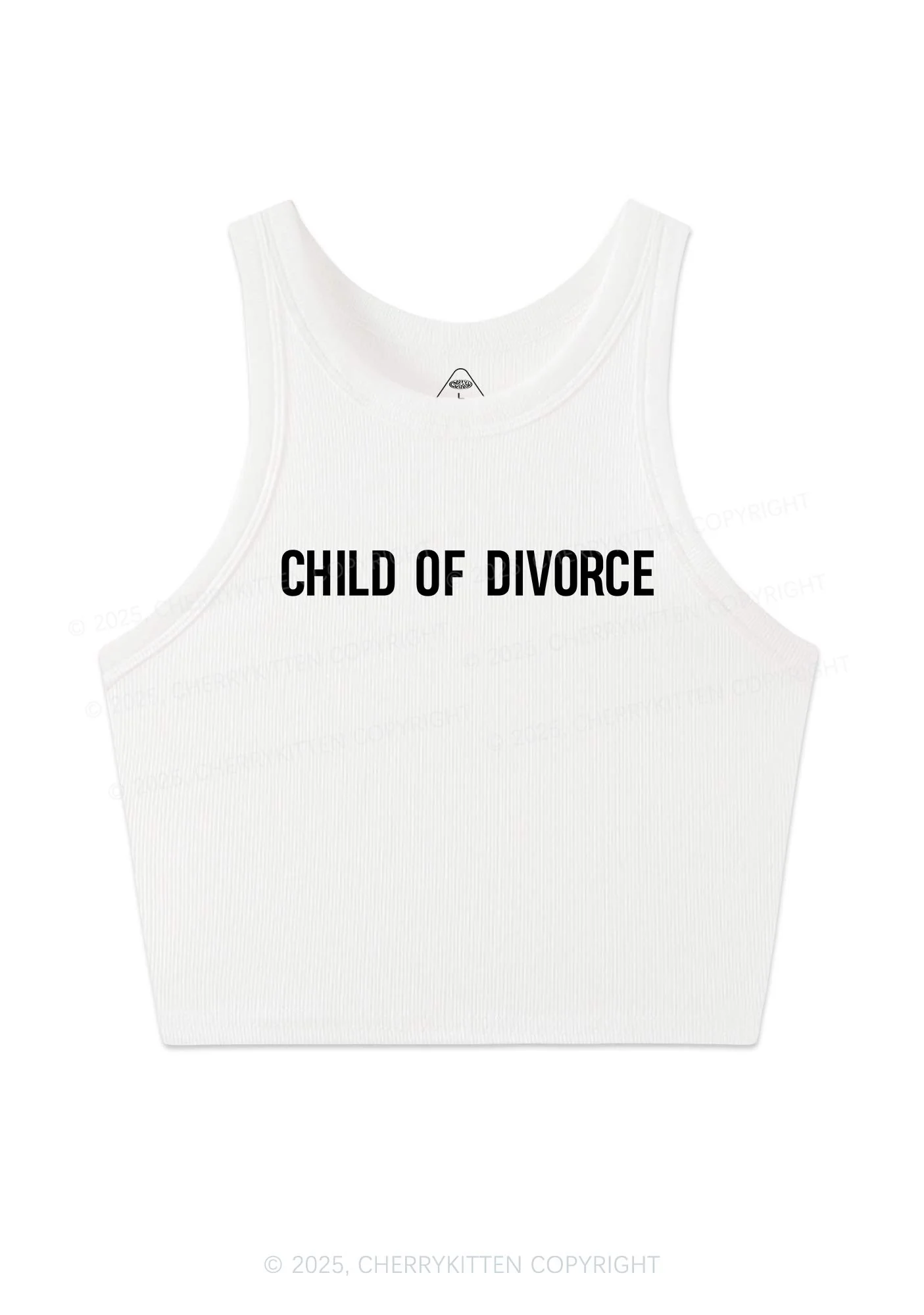 Child Of Divorce Y2K Crop Tank Top Cherrykitten - Image 3