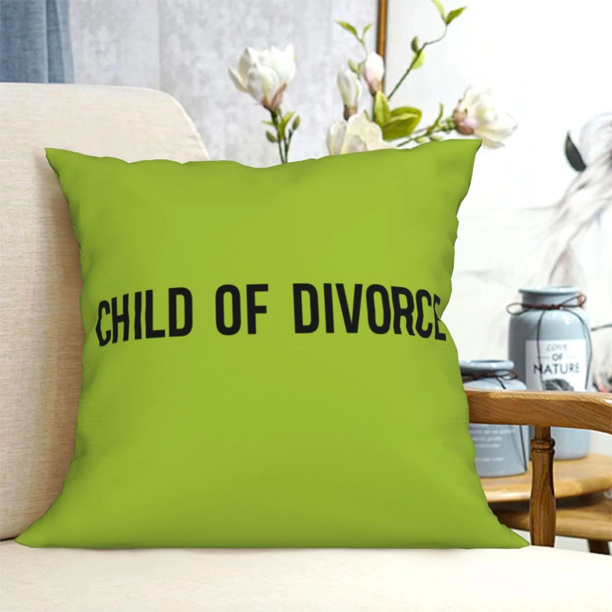 Child Of Divorce Y2K Throw Pillow Cover Cherrykitten - Image 2