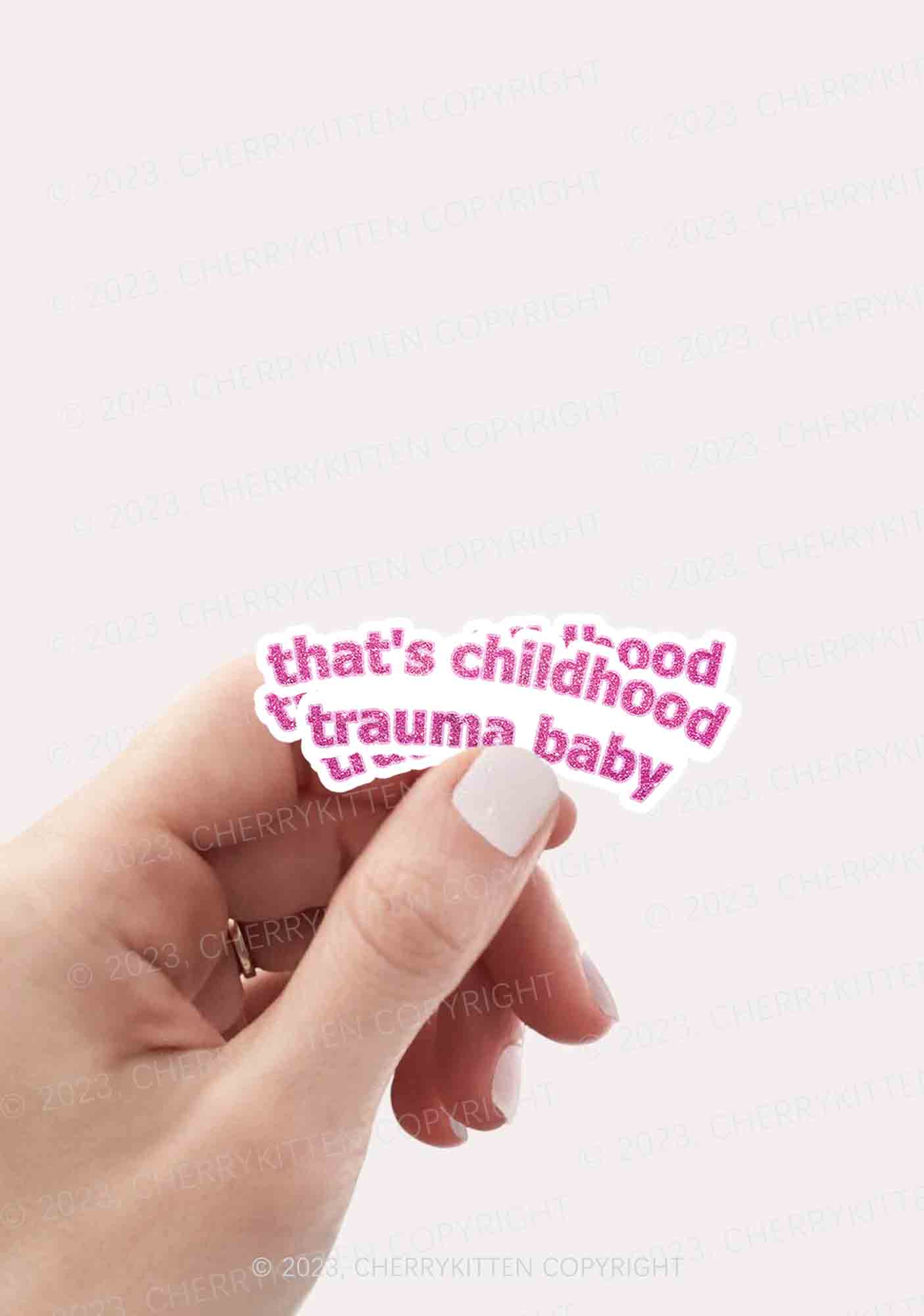 Childhood Trauma 1Pc Y2K Sticker Cherrykitten - Image 2