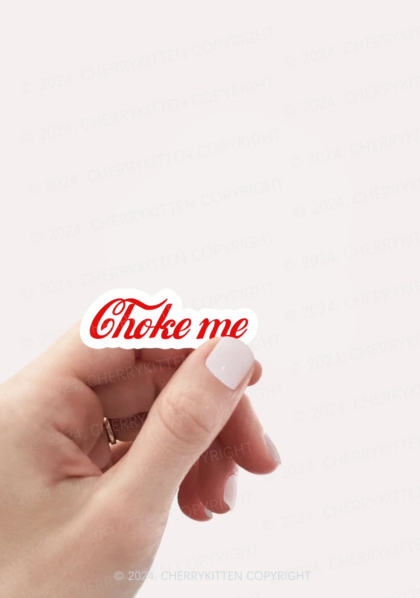 Choke Me 1Pc Y2K Sticker Cherrykitten - Image 2