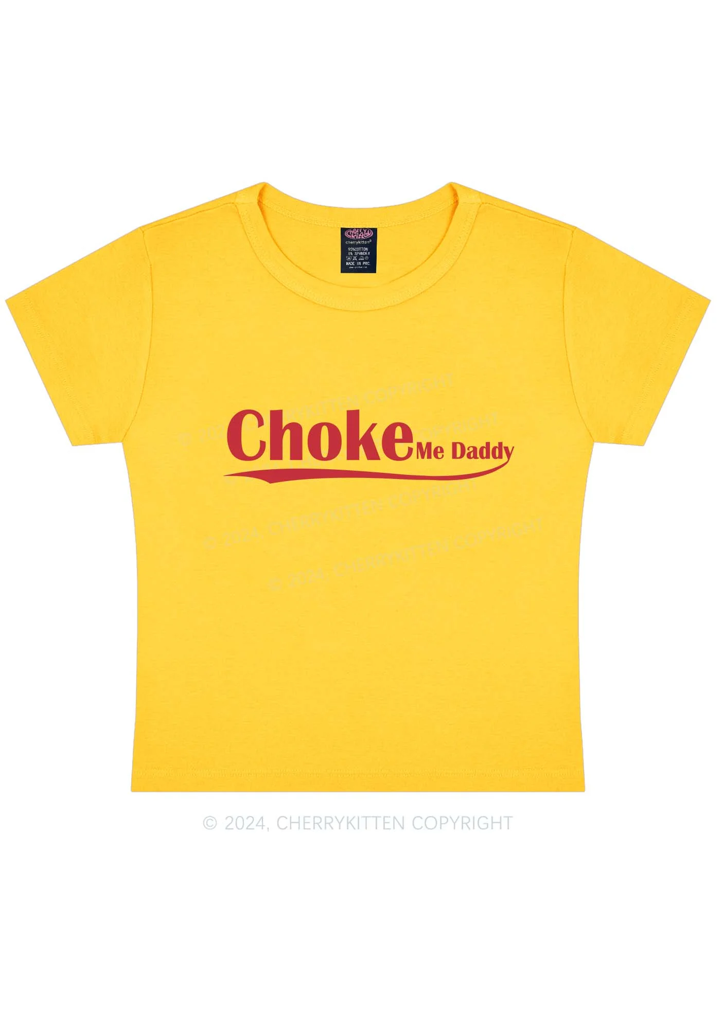 Choke Me Daddy Y2K Baby Tee Cherrykitten - Image 5