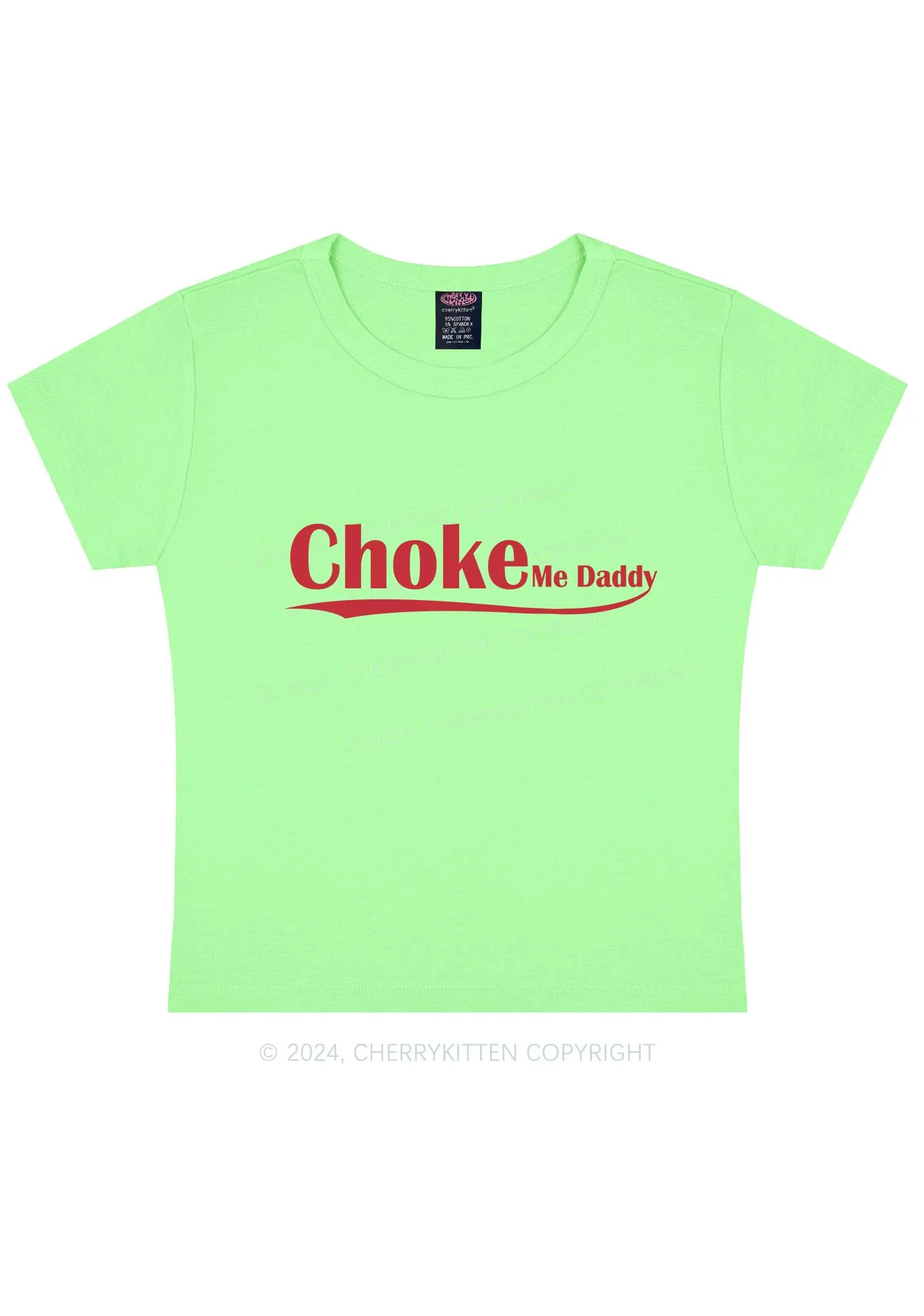 Choke Me Daddy Y2K Baby Tee Cherrykitten - Image 9