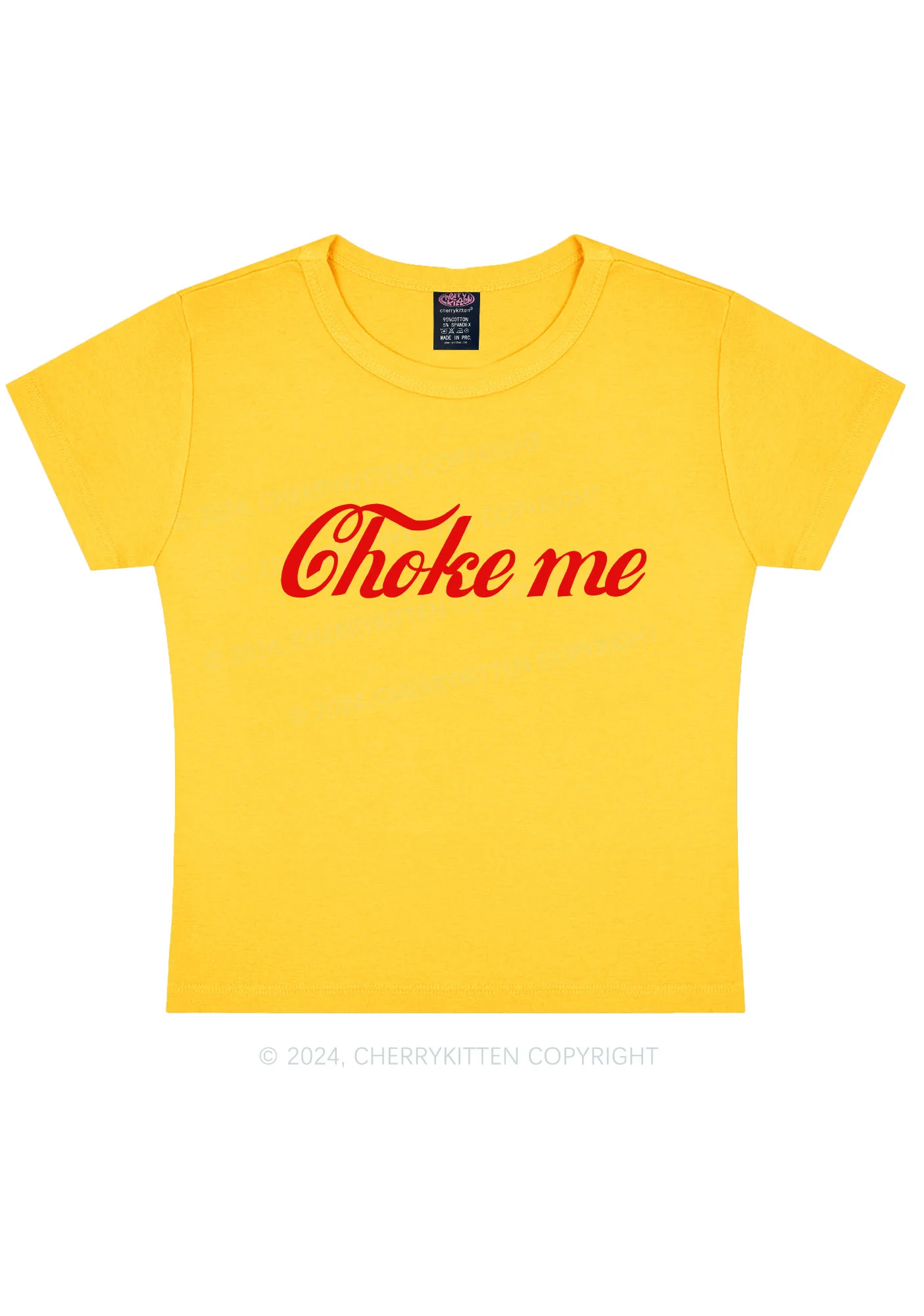 Choke Me Y2K Baby Tee Cherrykitten - Image 5