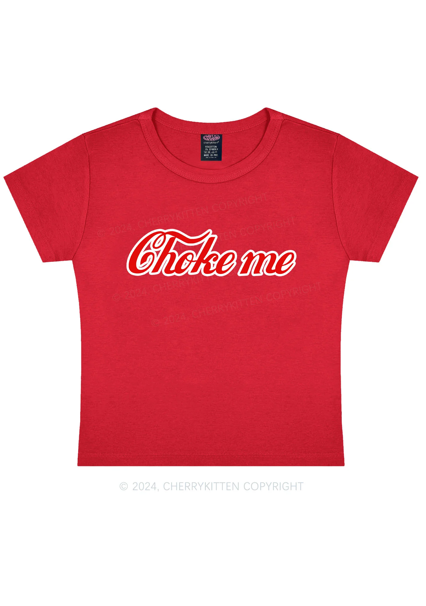 Choke Me Y2K Baby Tee Cherrykitten - Image 6