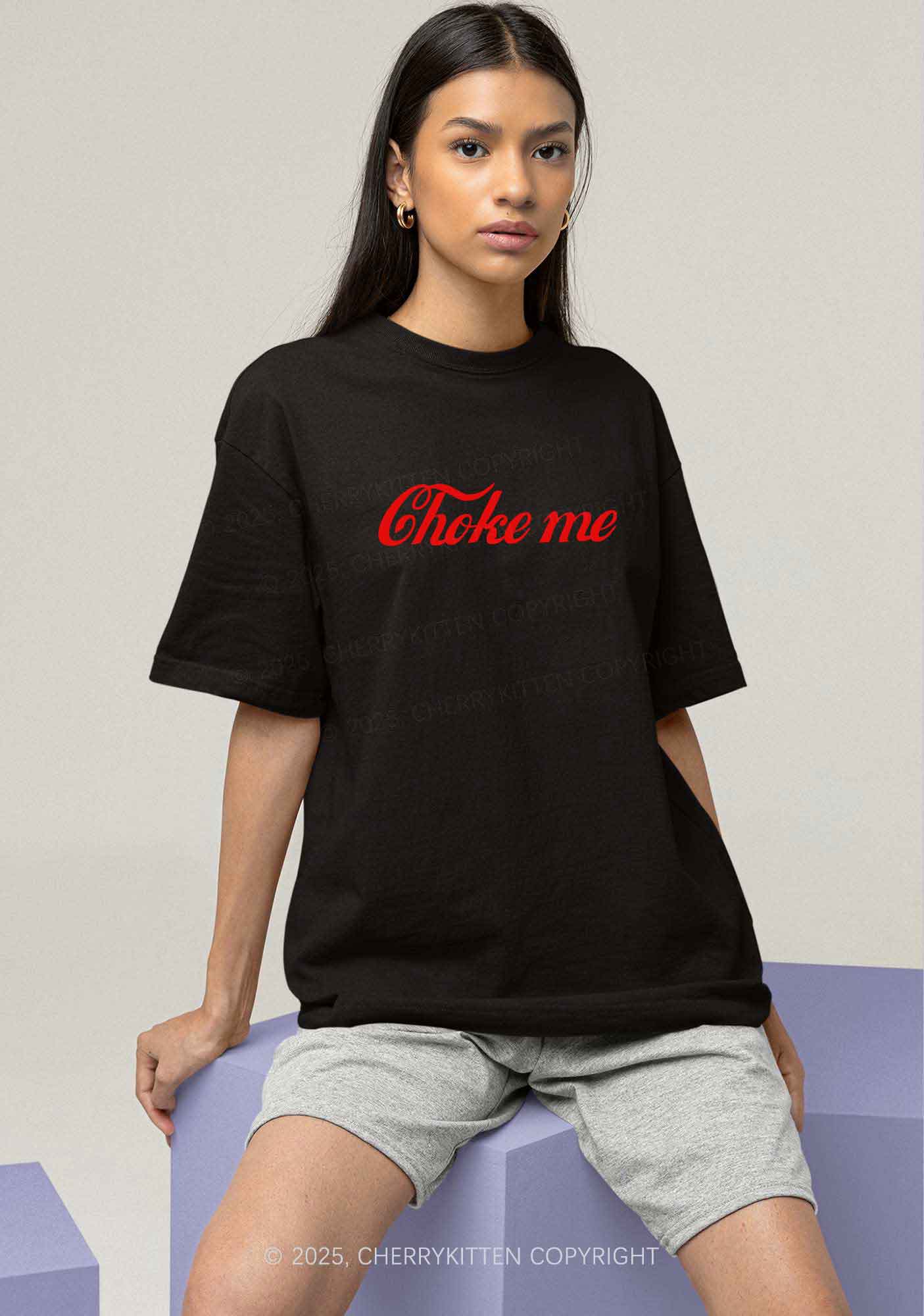 Choke Me Y2K Chunky Shirt Cherrykitten - Image 2