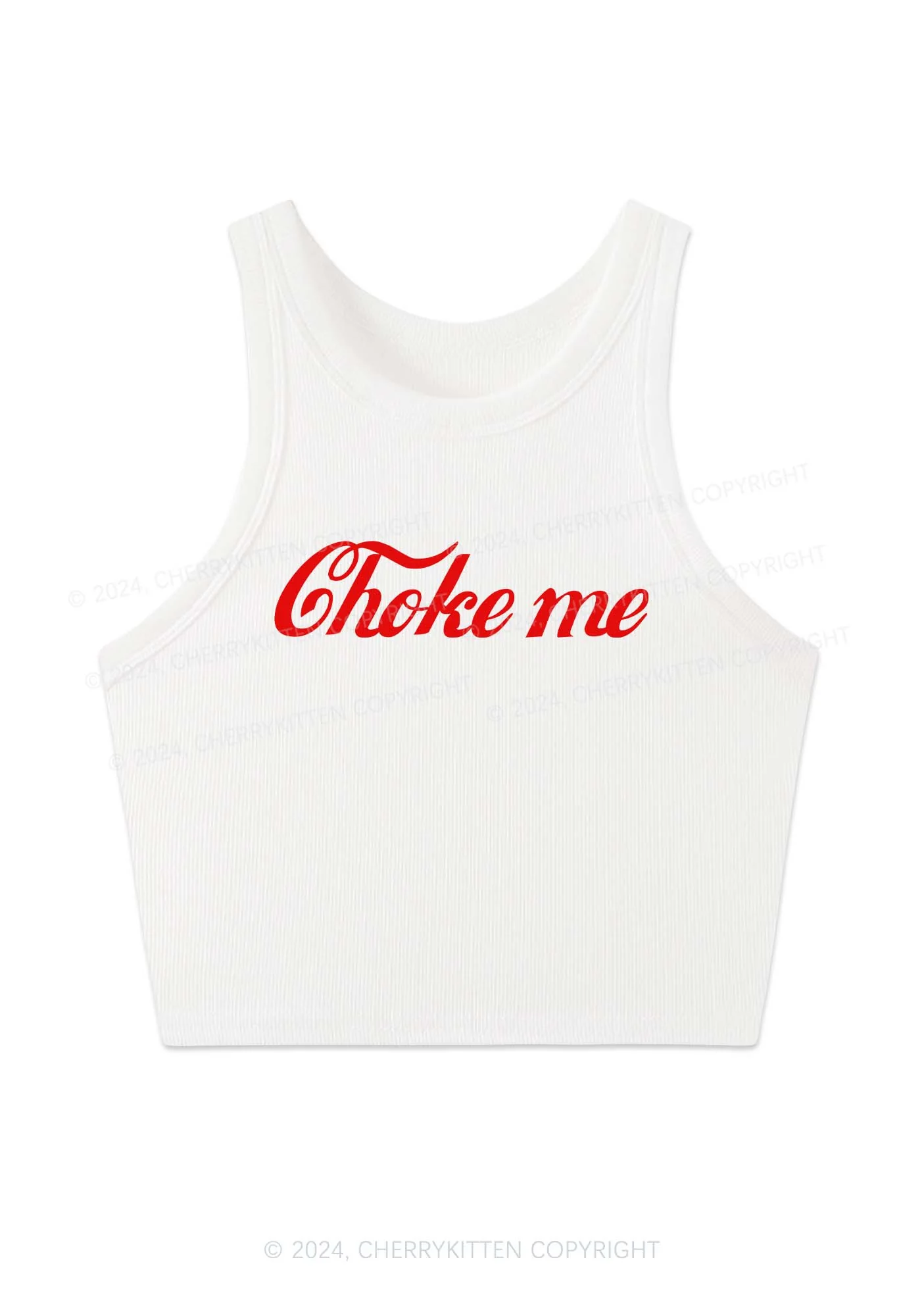 Choke Me Y2K Crop Tank Top Cherrykitten - Image 3