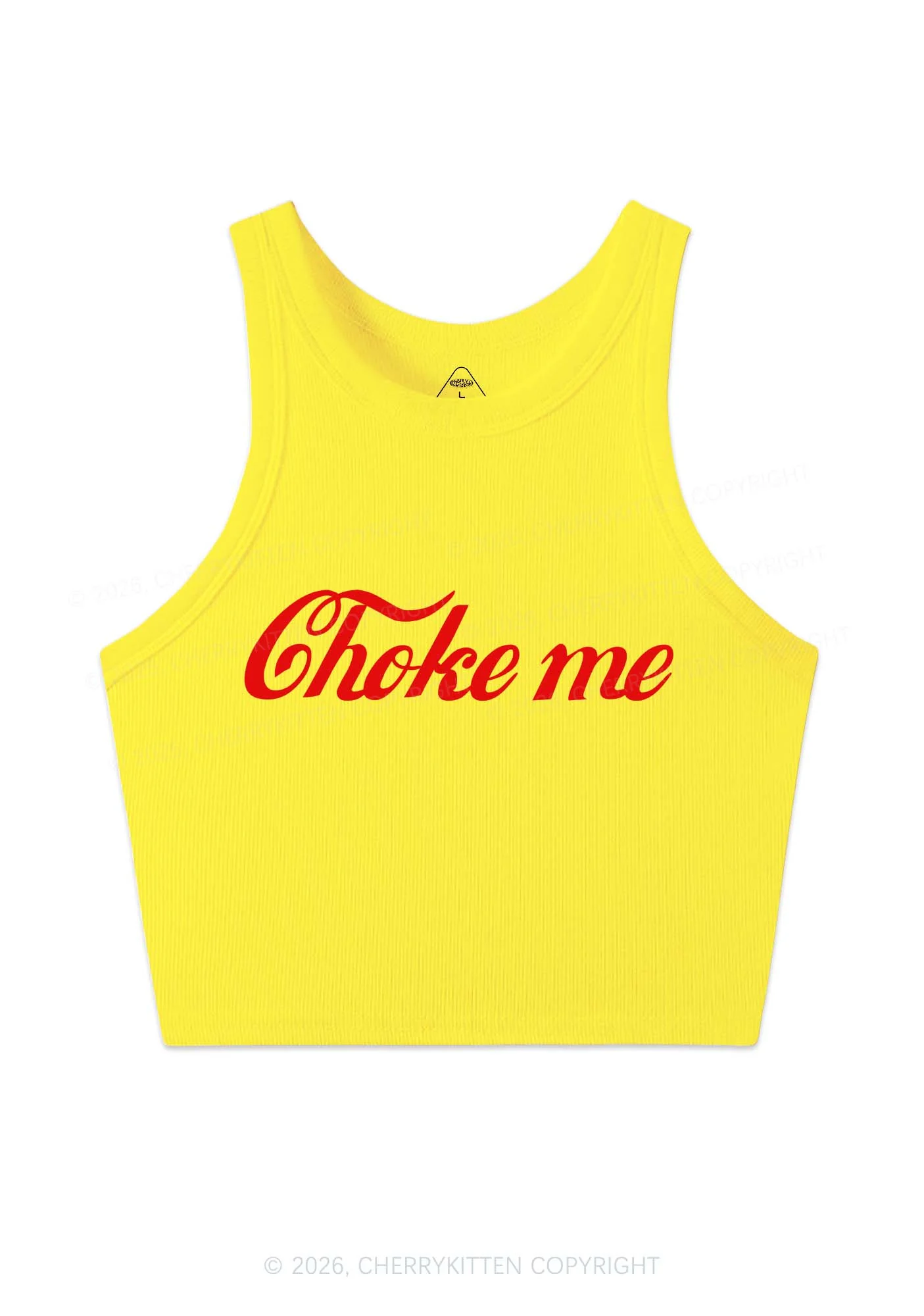 Choke Me Y2K Crop Tank Top Cherrykitten - Image 5