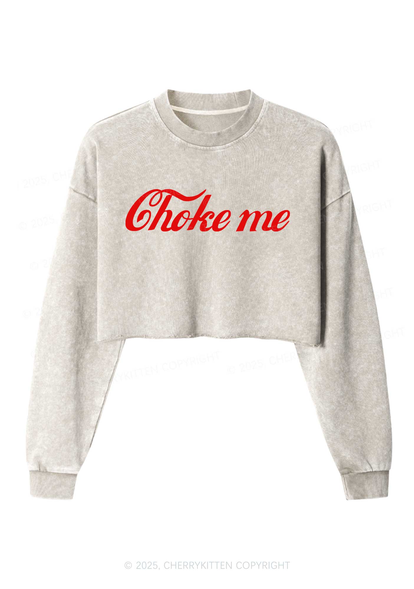 Choke Me Y2K Crop Washed Sweatshirts Cherrykitten - Image 4