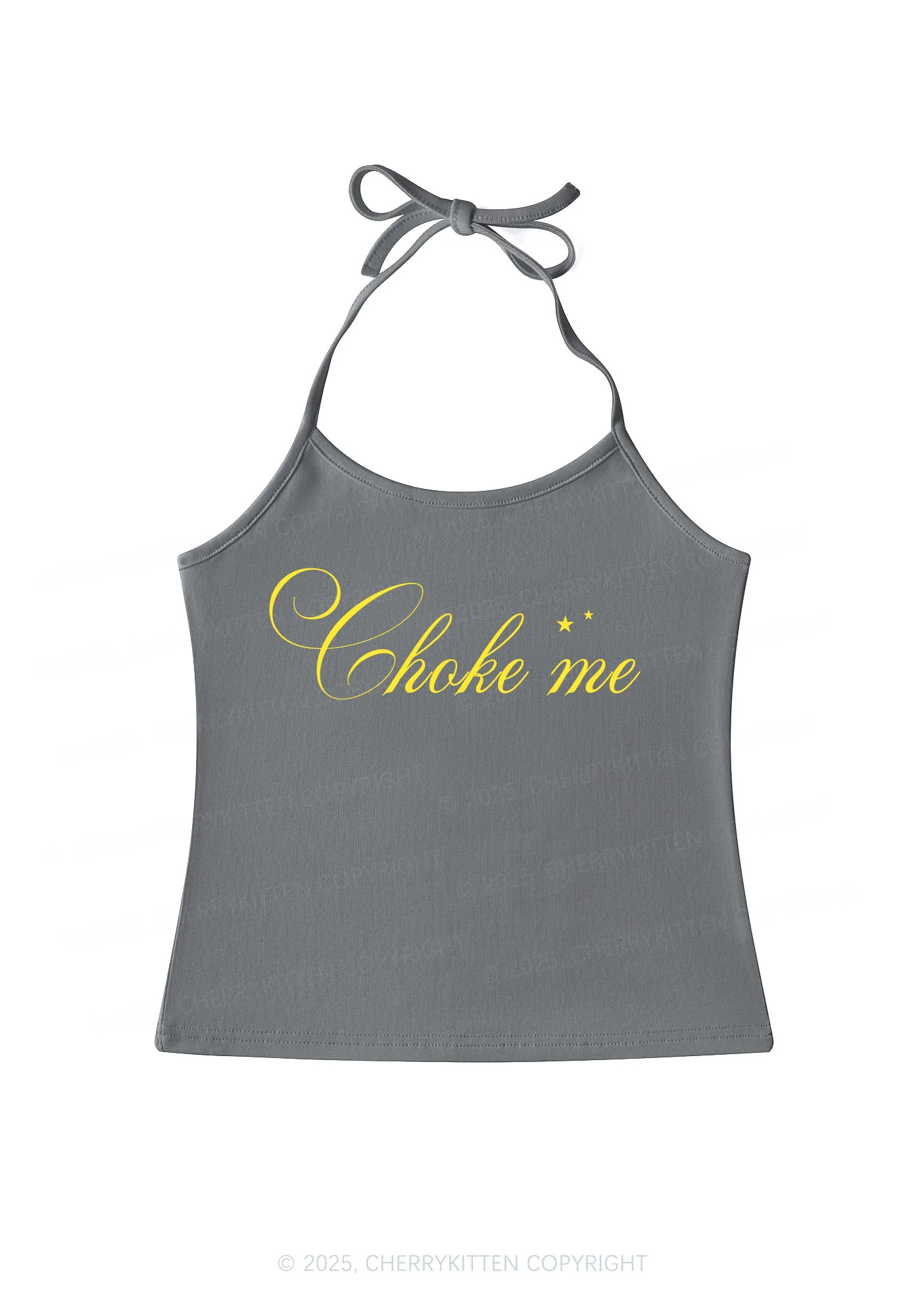 Choke Me Y2K Halter Neck Cami Cherrykitten - Image 2