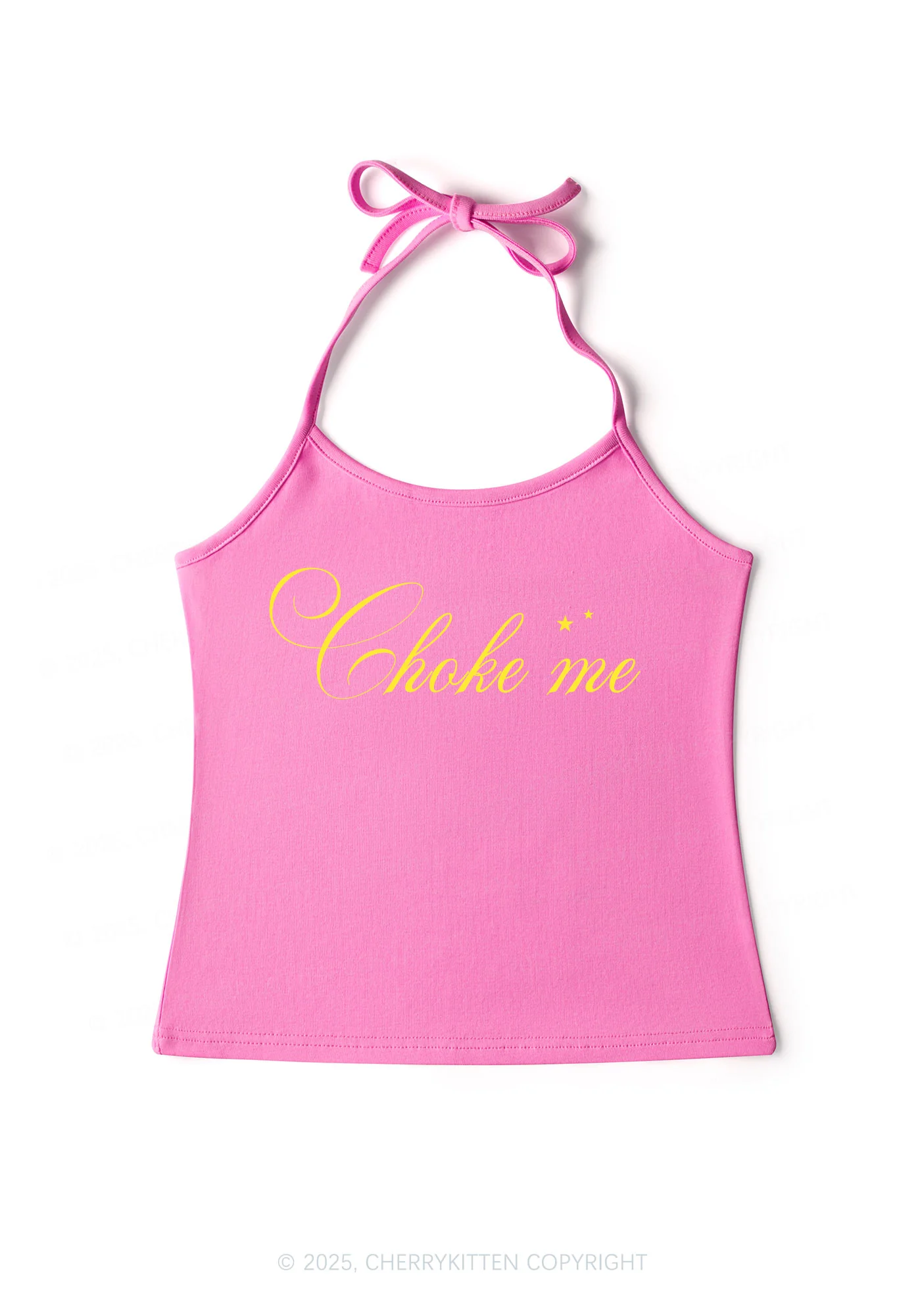 Choke Me Y2K Halter Neck Cami Cherrykitten - Image 3