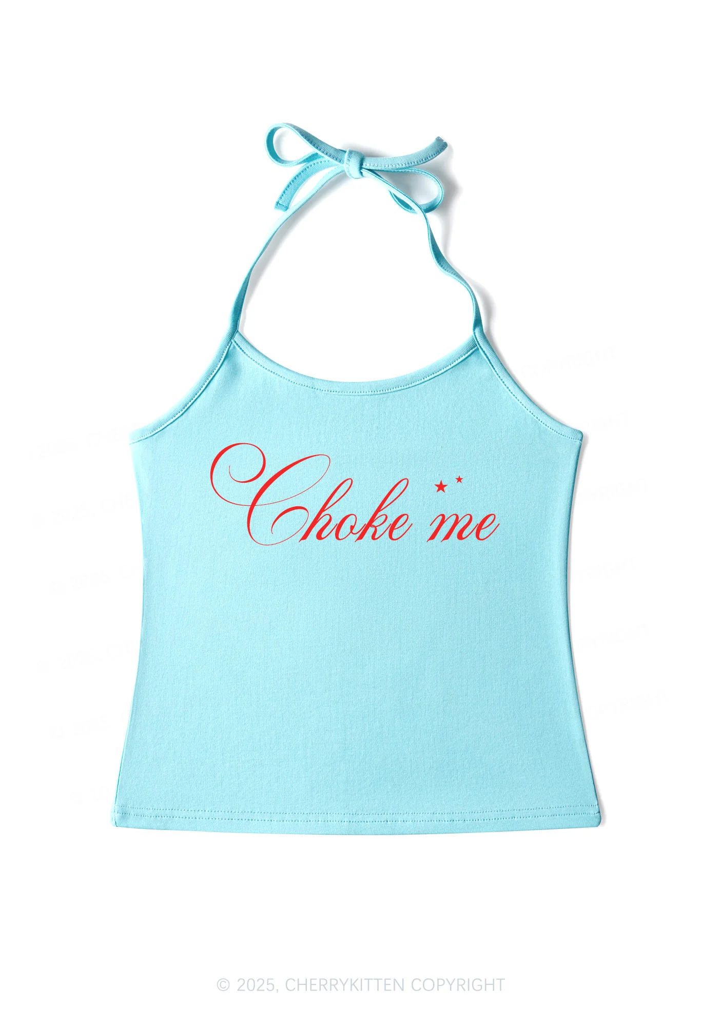 Choke Me Y2K Halter Neck Cami Cherrykitten - Image 4
