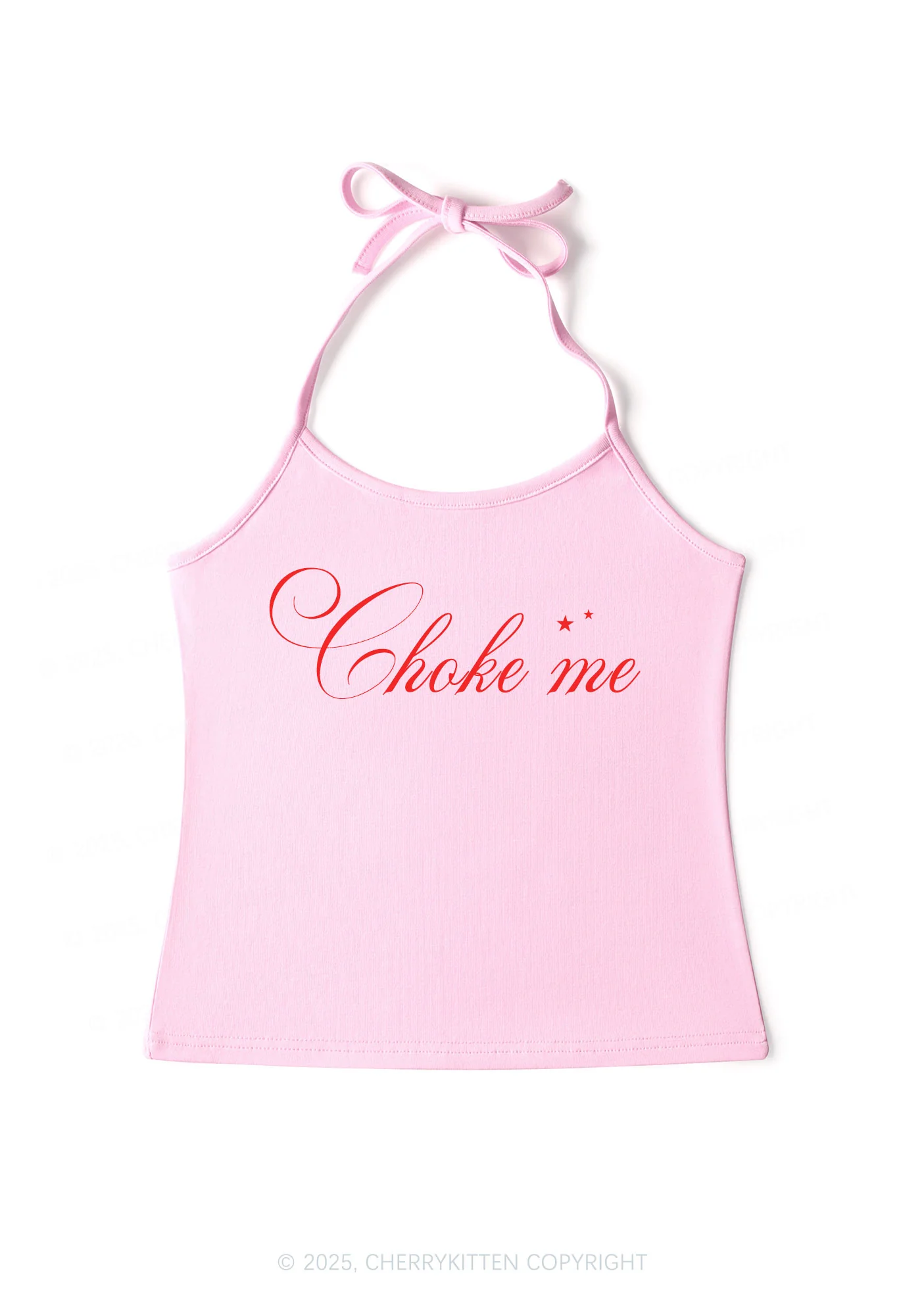 Choke Me Y2K Halter Neck Cami Cherrykitten - Image 5