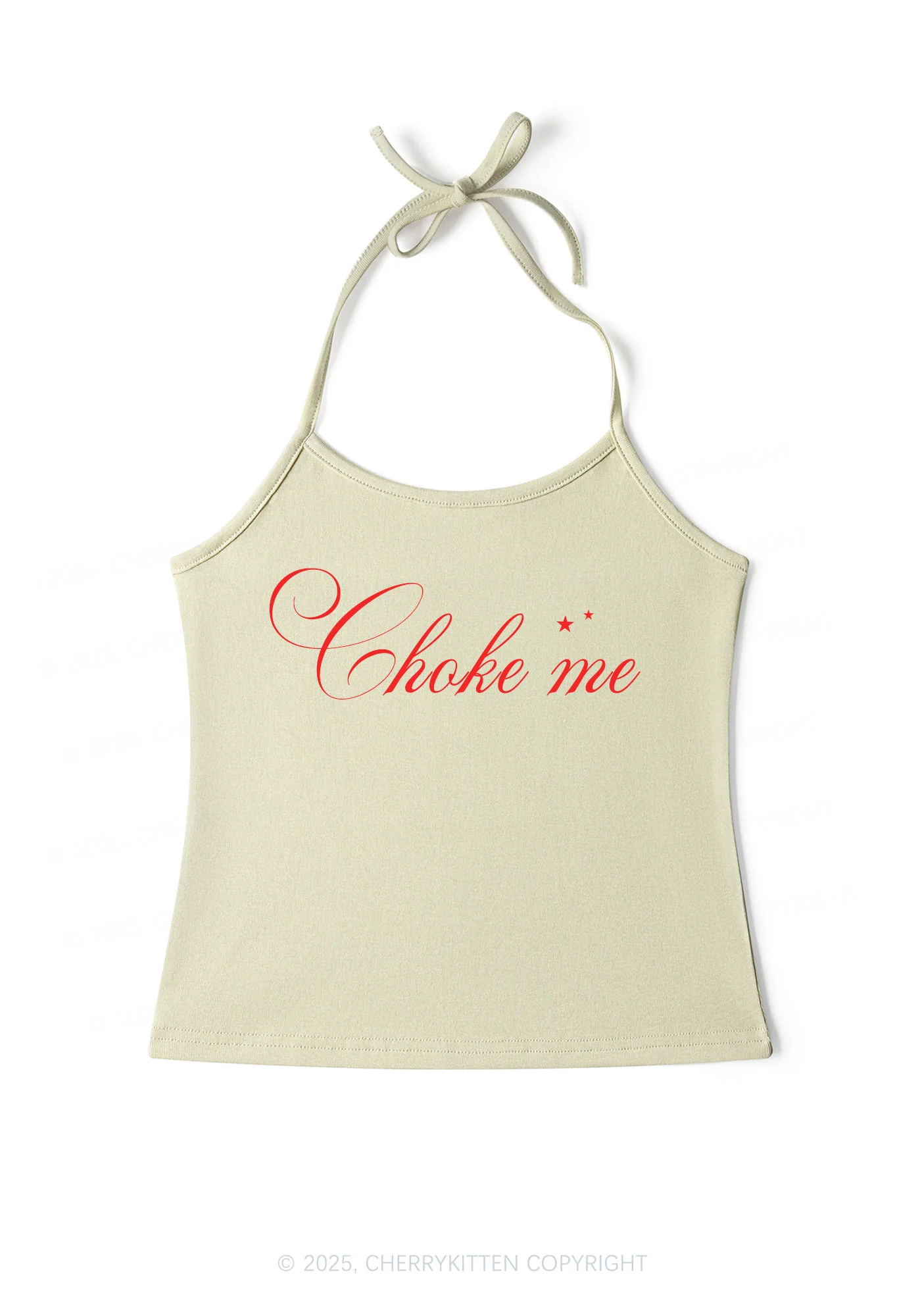 Choke Me Y2K Halter Neck Cami Cherrykitten - Image 6
