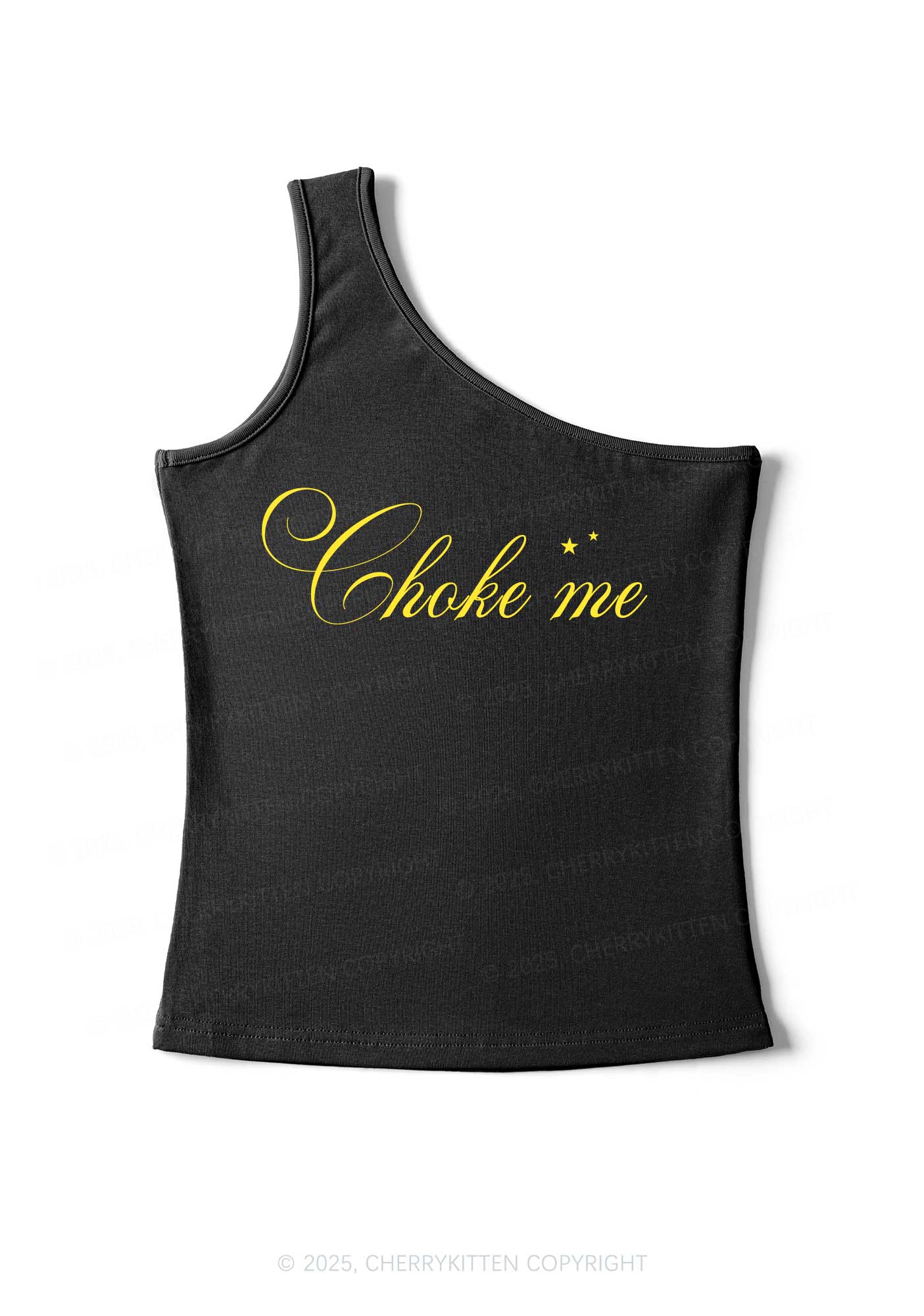 Choke Me Y2K One Shoulder Tank Top Cherrykitten - Image 3