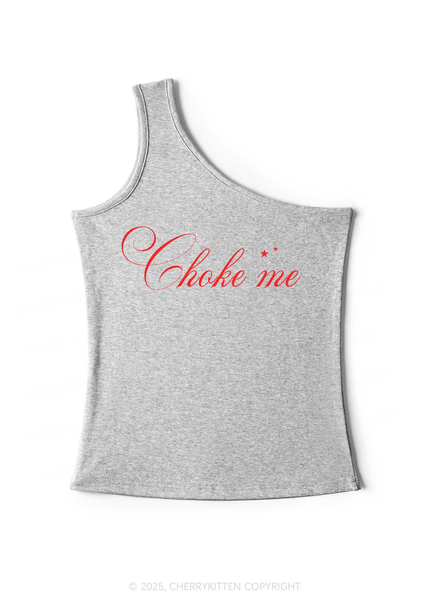 Choke Me Y2K One Shoulder Tank Top Cherrykitten - Image 5