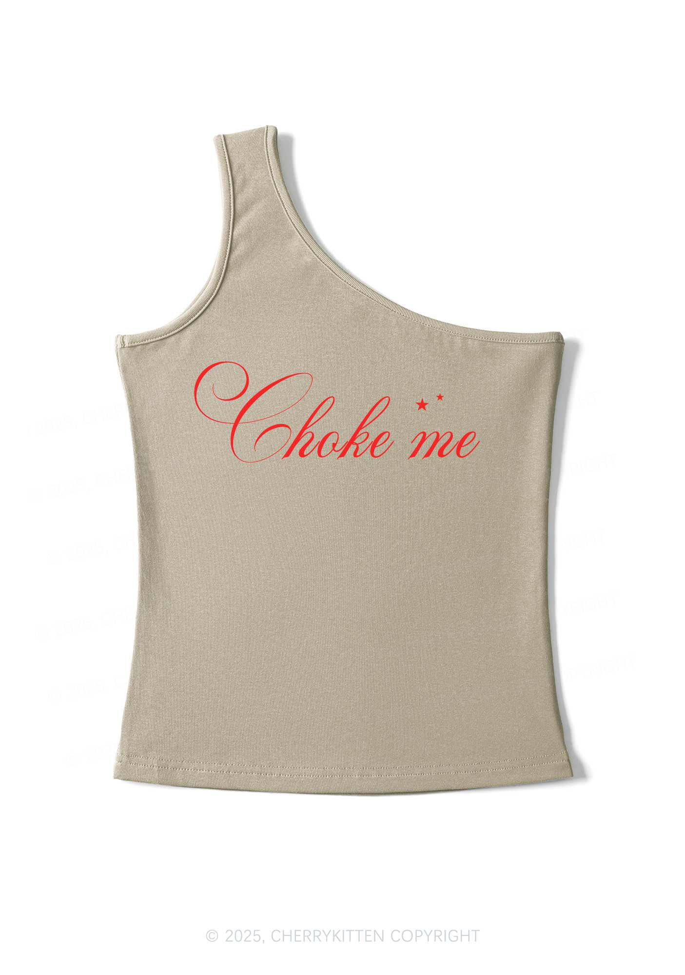 Choke Me Y2K One Shoulder Tank Top Cherrykitten - Image 6