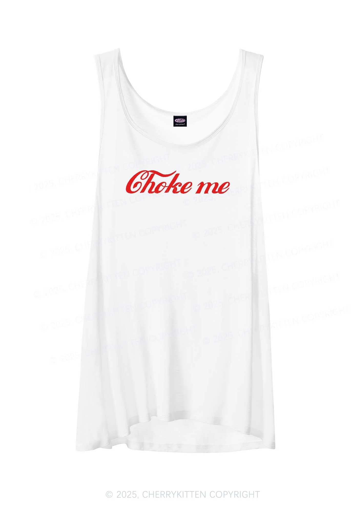 Choke Me Y2K Sheer Boyfriend Tank Cherrykitten - Image 2