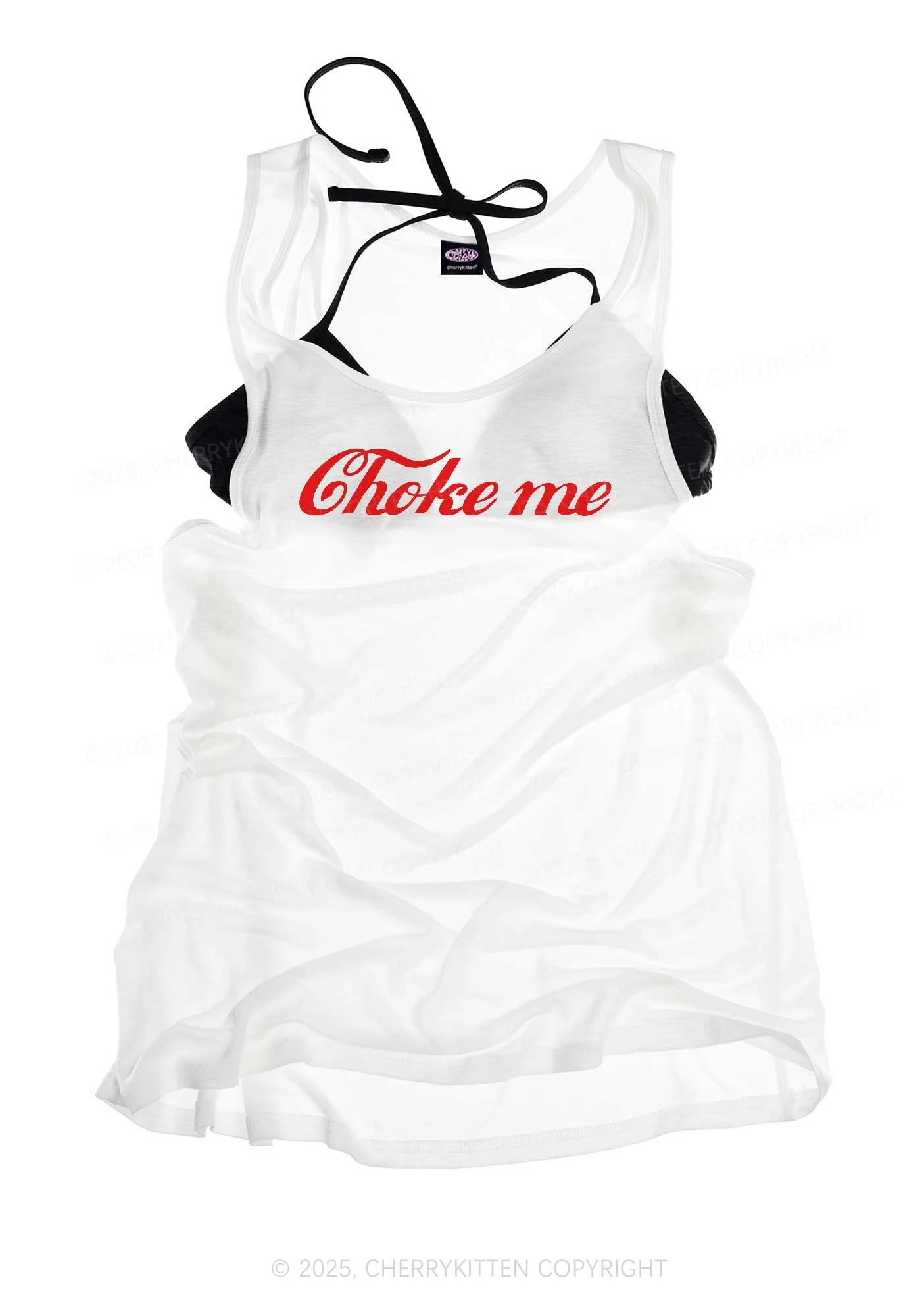 Choke Me Y2K Sheer Boyfriend Tank Cherrykitten - Image 3