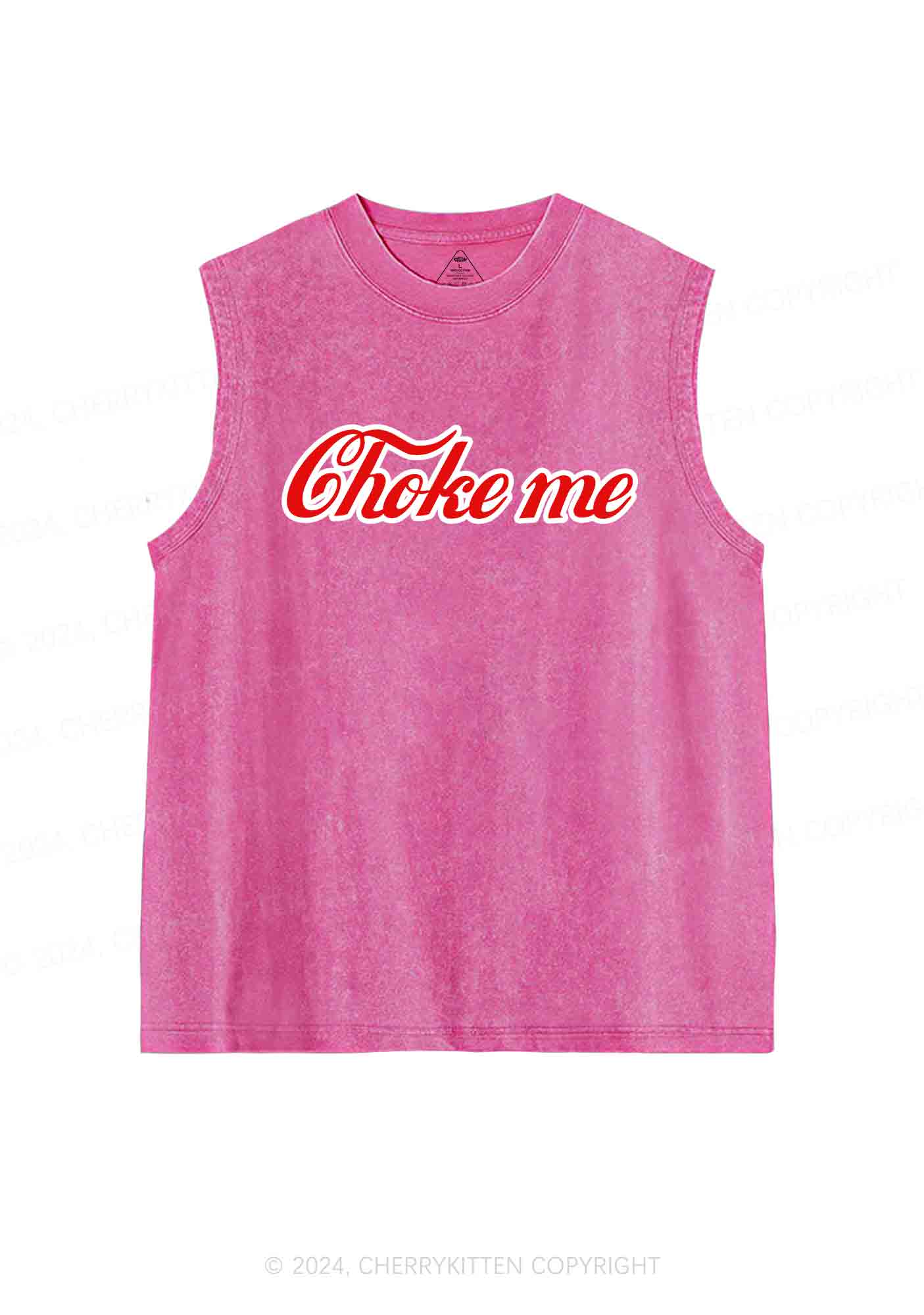 Choke Me Y2K Washed Tank Cherrykitten - Image 4