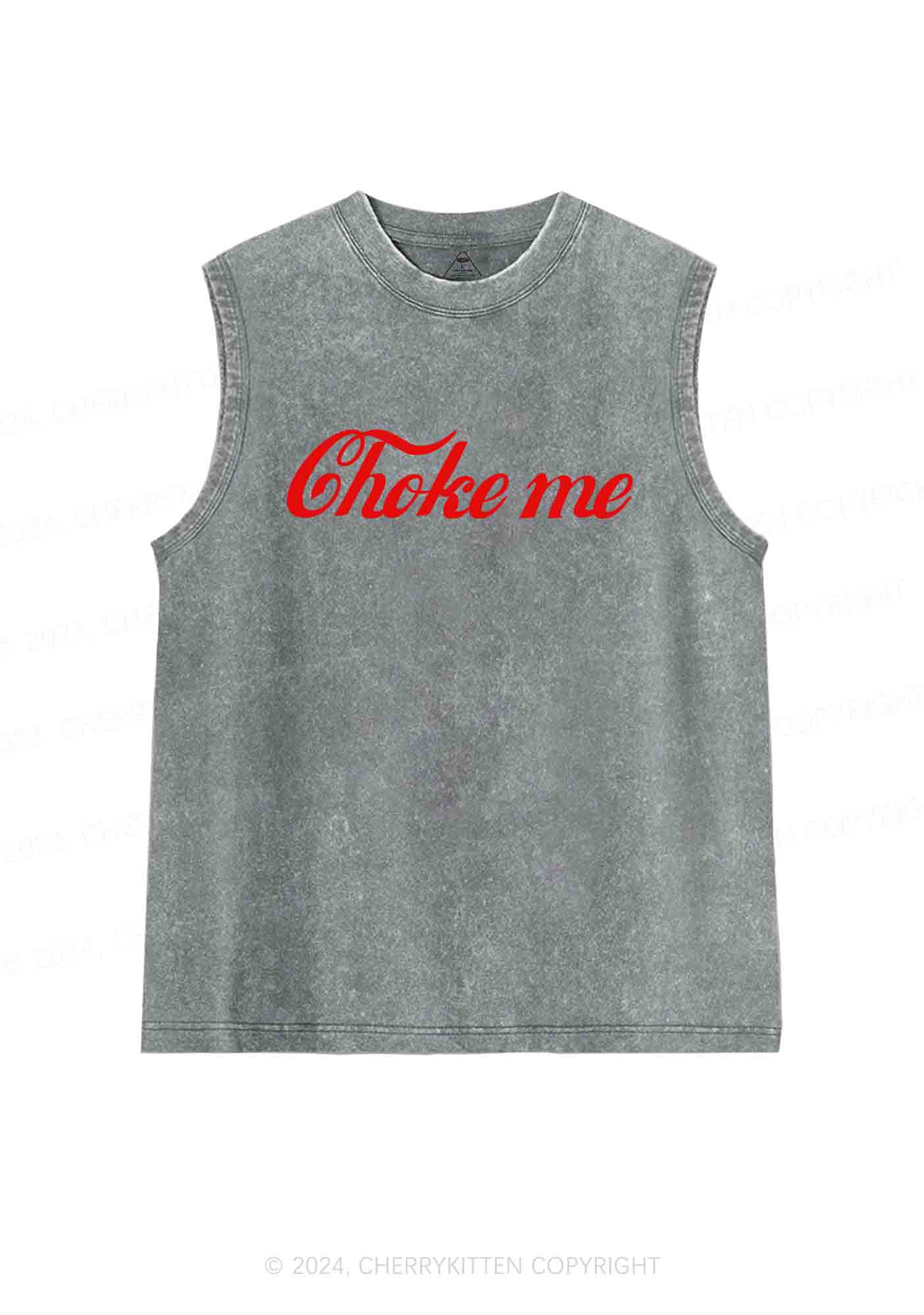 Choke Me Y2K Washed Tank Cherrykitten - Image 5