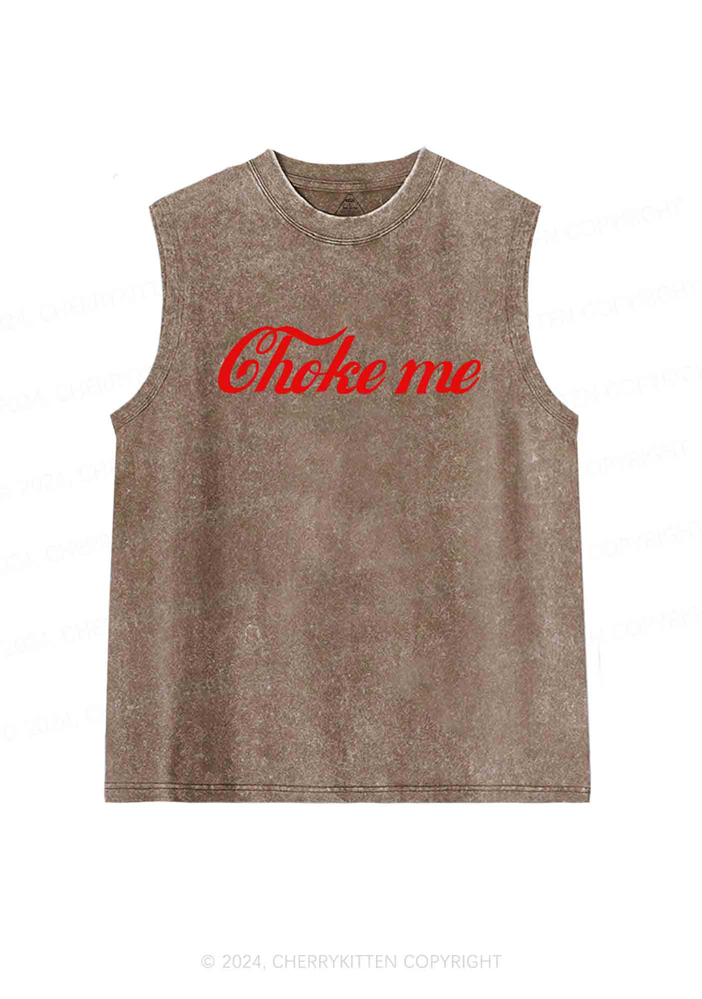Choke Me Y2K Washed Tank Cherrykitten - Image 6