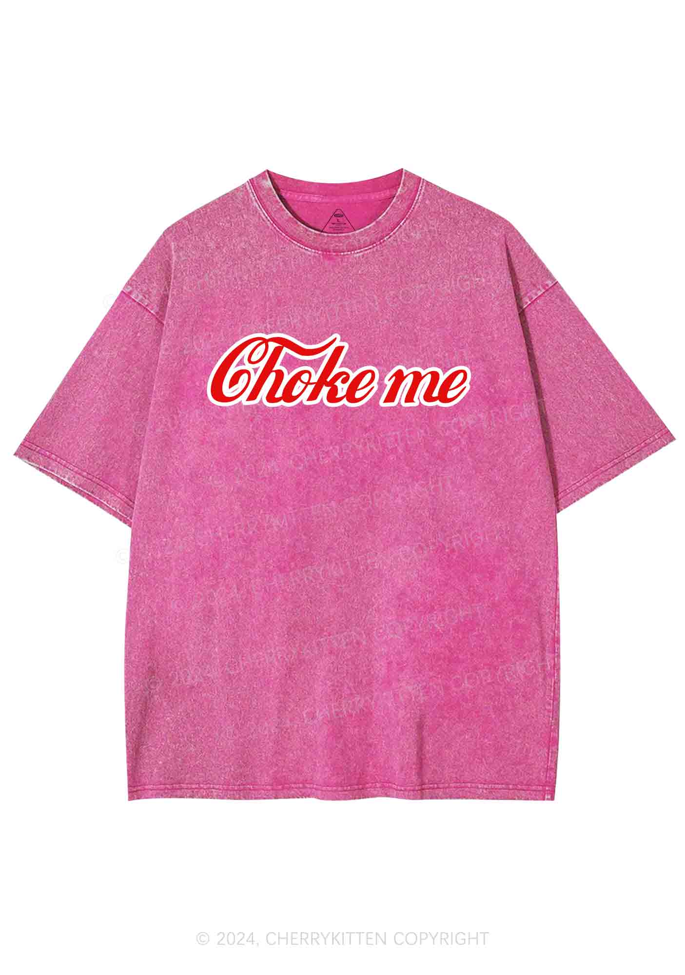 Choke Me Y2K Washed Tee Cherrykitten - Image 4