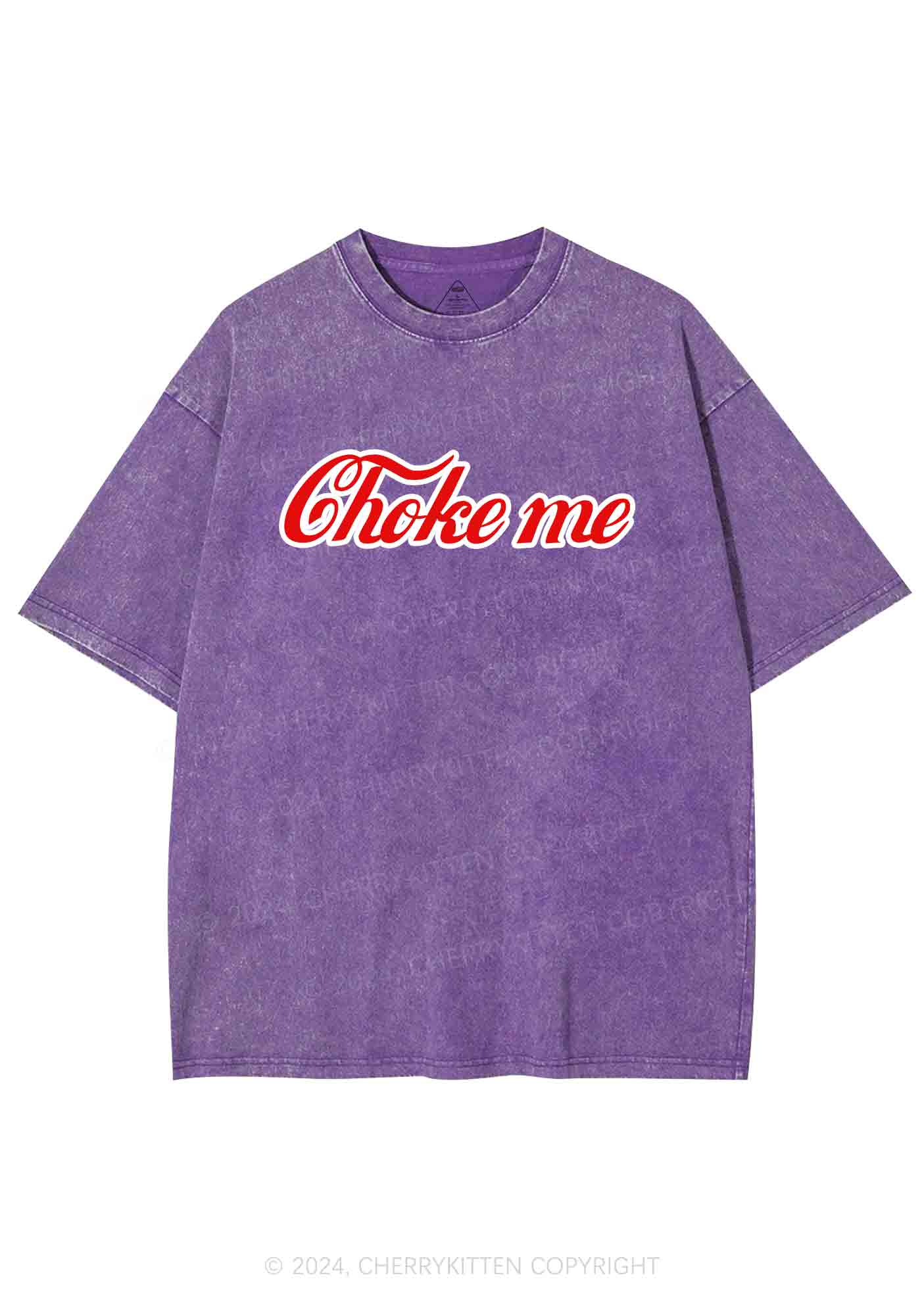 Choke Me Y2K Washed Tee Cherrykitten - Image 5