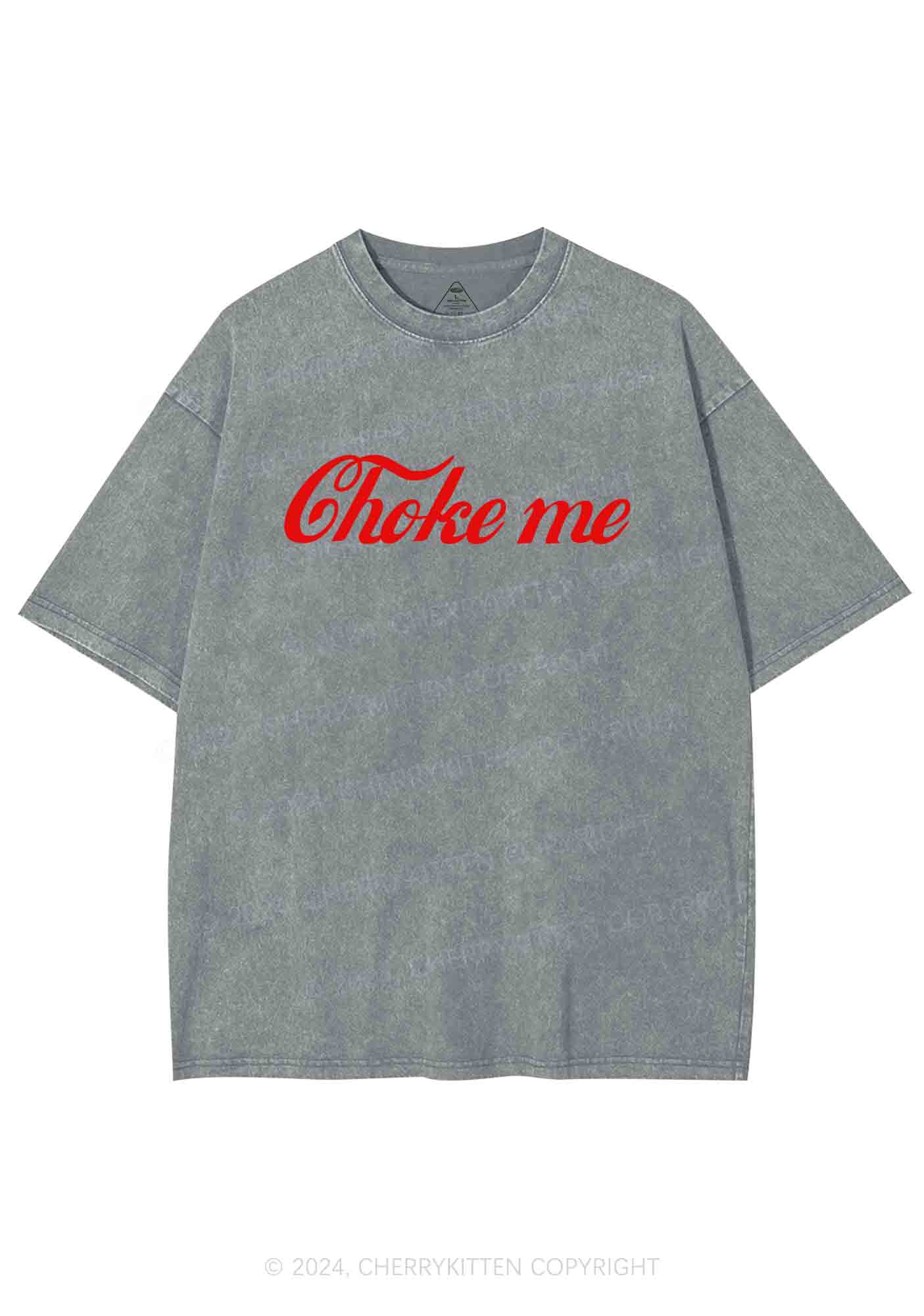 Choke Me Y2K Washed Tee Cherrykitten - Image 6