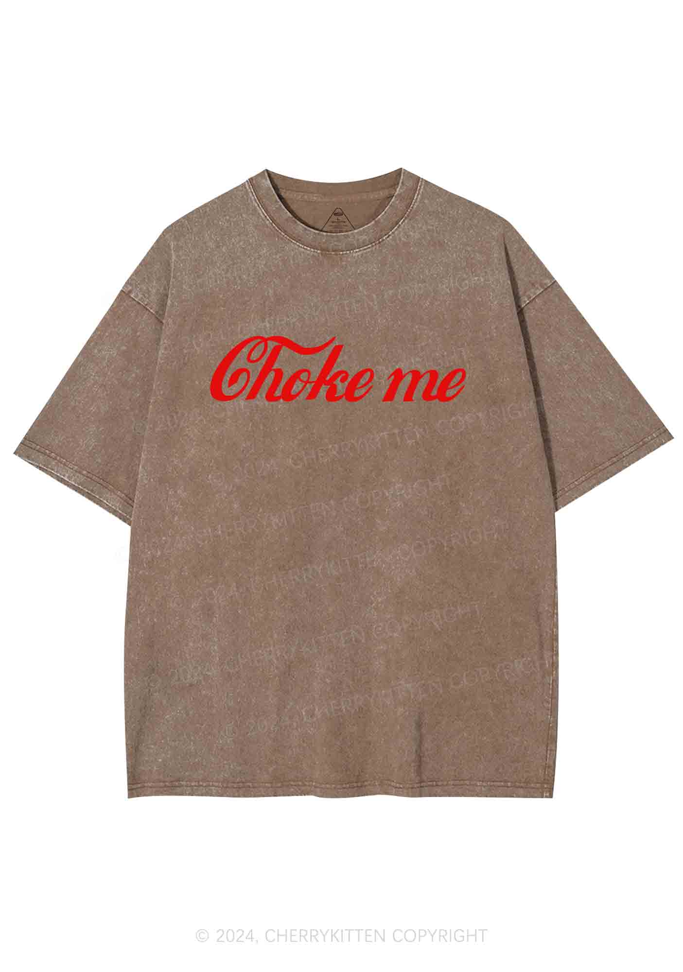 Choke Me Y2K Washed Tee Cherrykitten - Image 7
