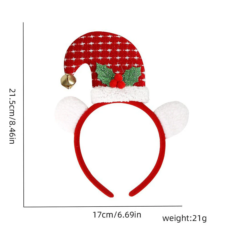 Christmas Bell Santa Hat Y2K Hairband - Image 2