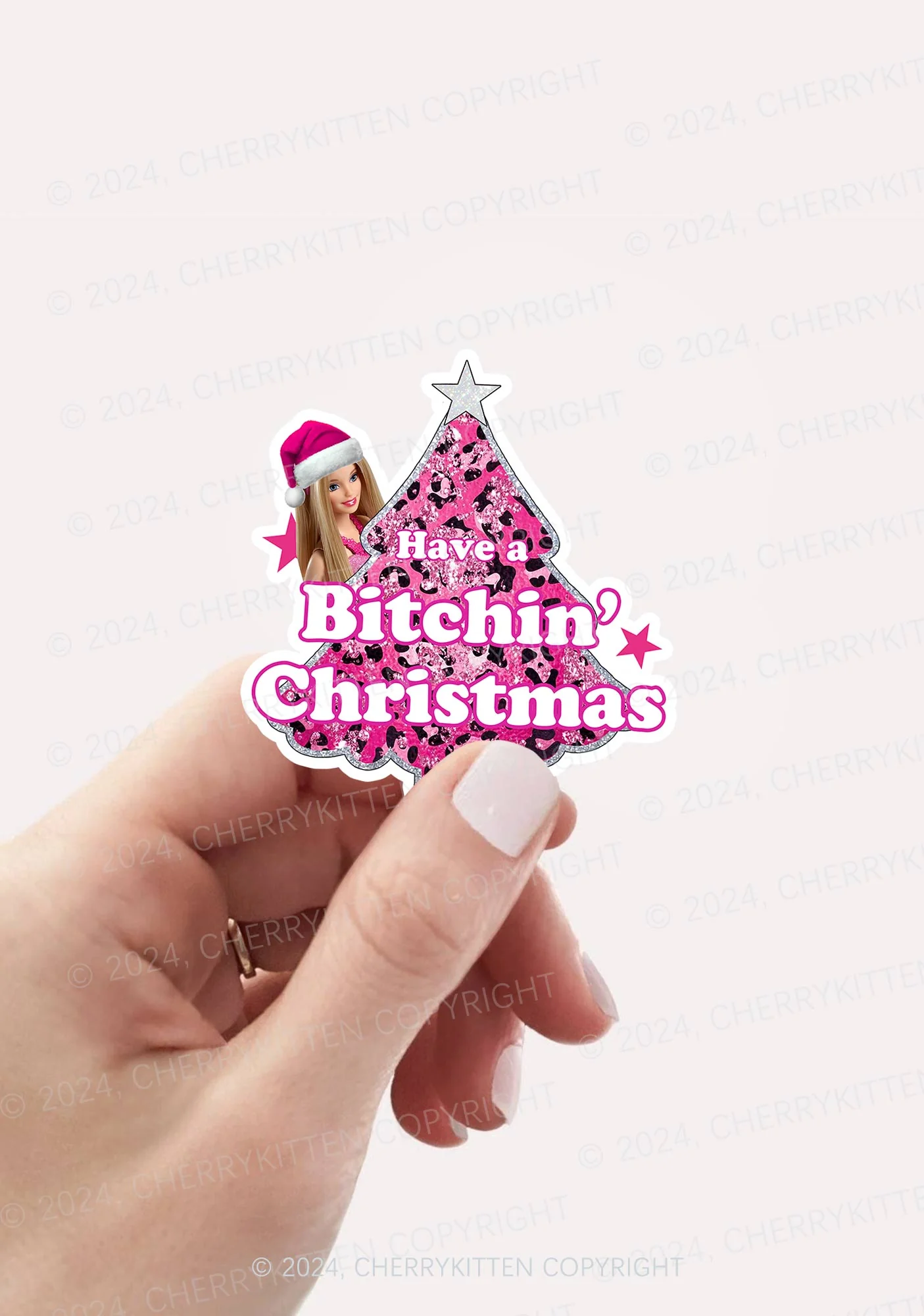 Christmas Bxxchin 1Pc Y2K Sticker Cherrykitten - Image 2