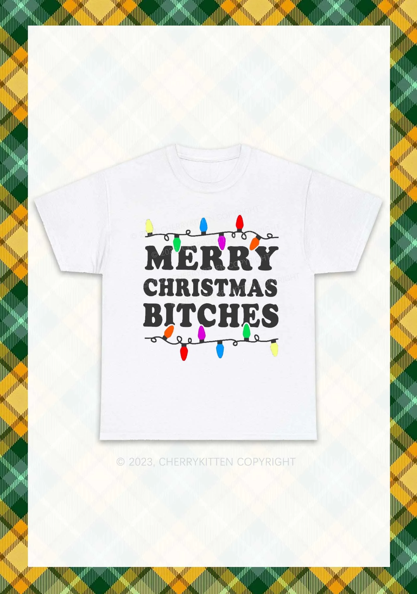 Christmas Colored Lights Chunky Shirt Cherrykitten - Image 4