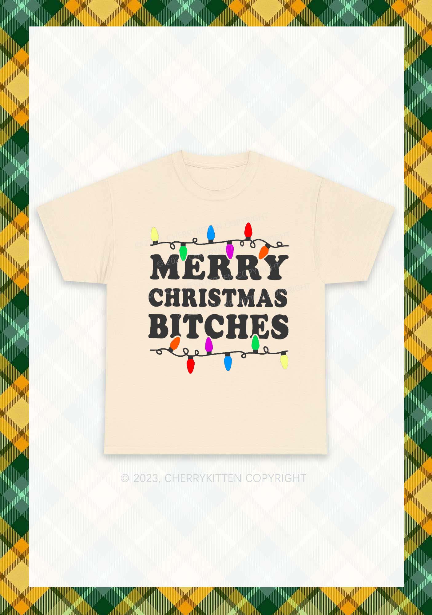 Christmas Colored Lights Chunky Shirt Cherrykitten - Image 5
