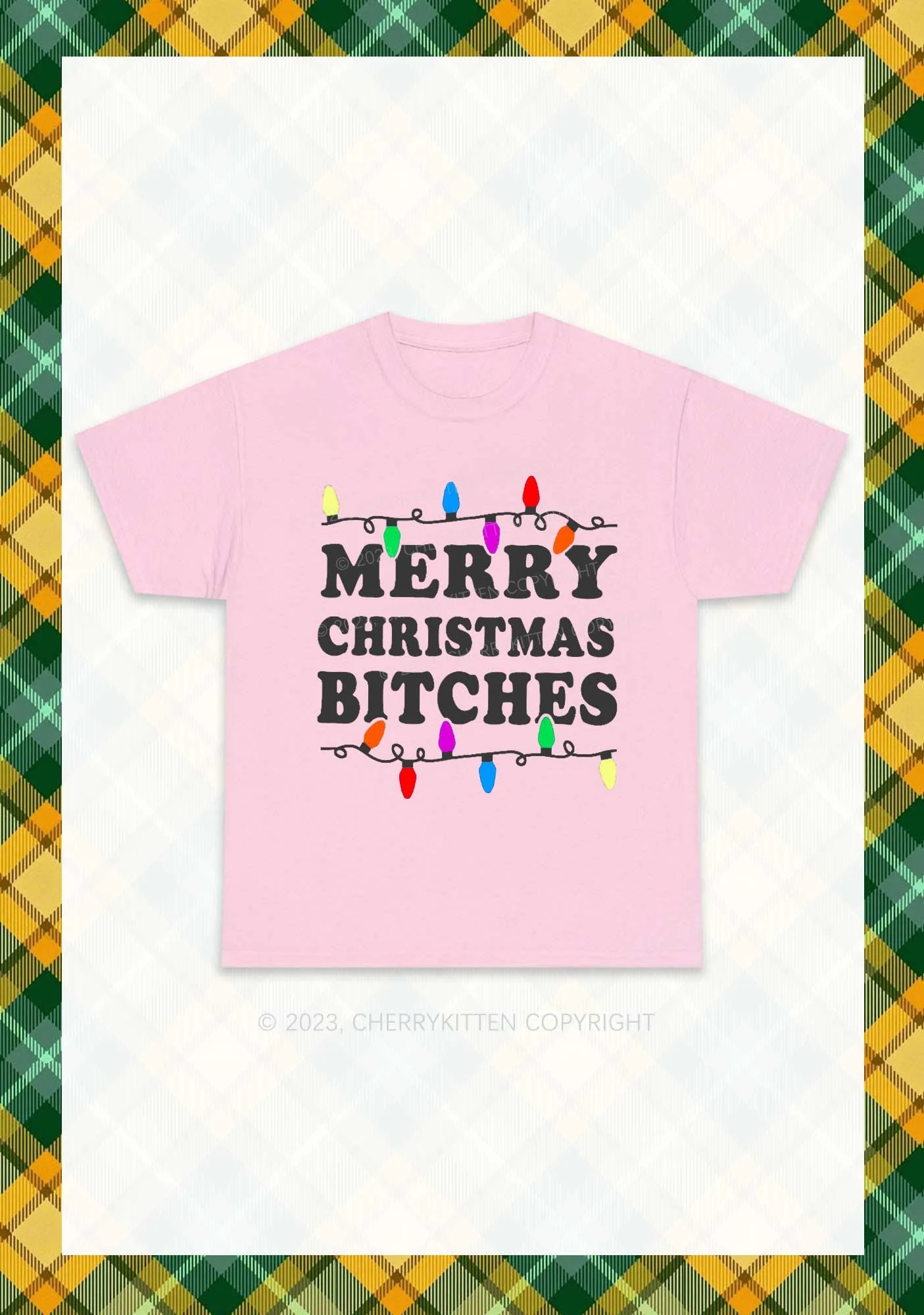 Christmas Colored Lights Chunky Shirt Cherrykitten - Image 6