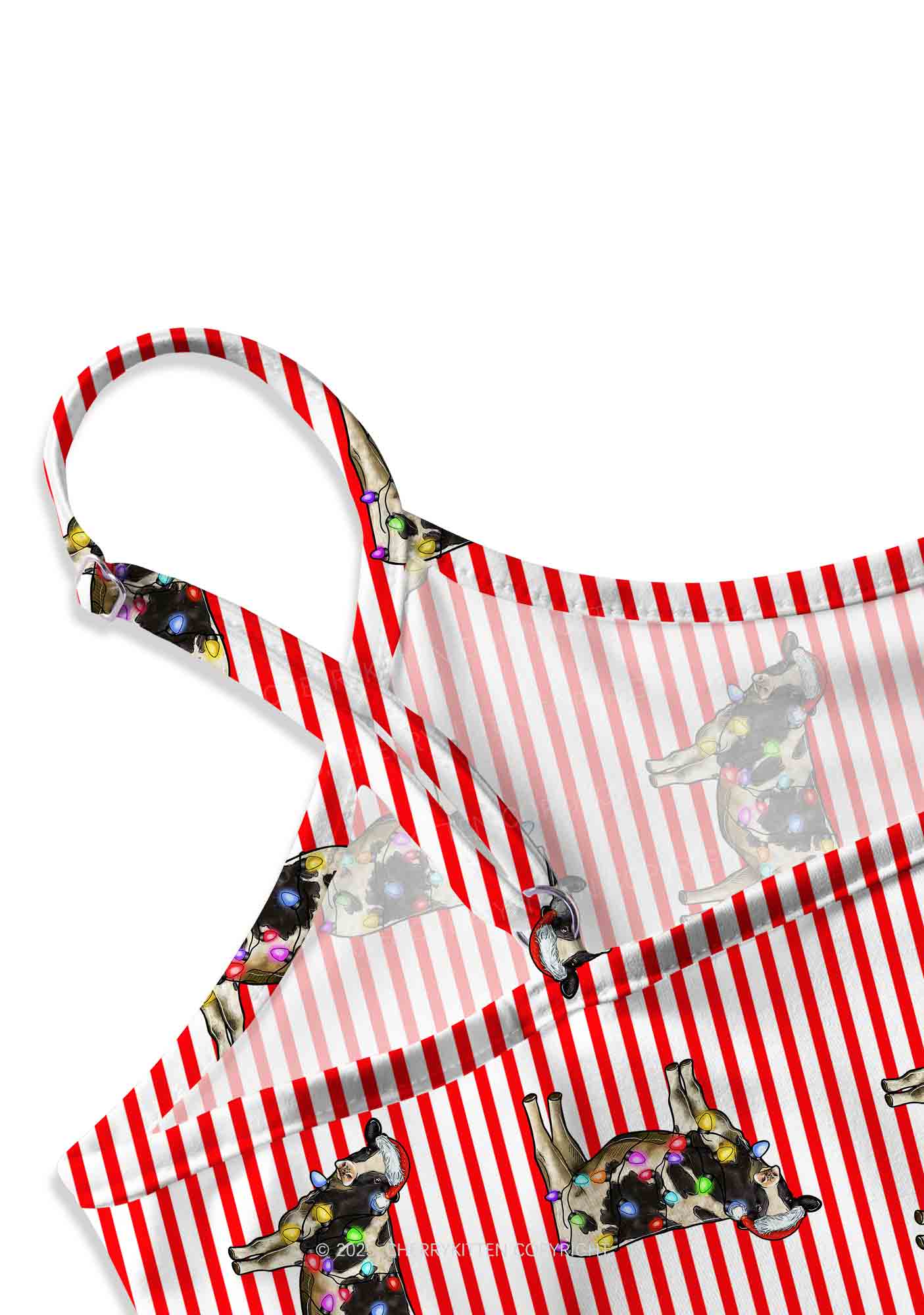 Christmas Cow Y2K Print Slip Dress Cherrykitten - Image 3