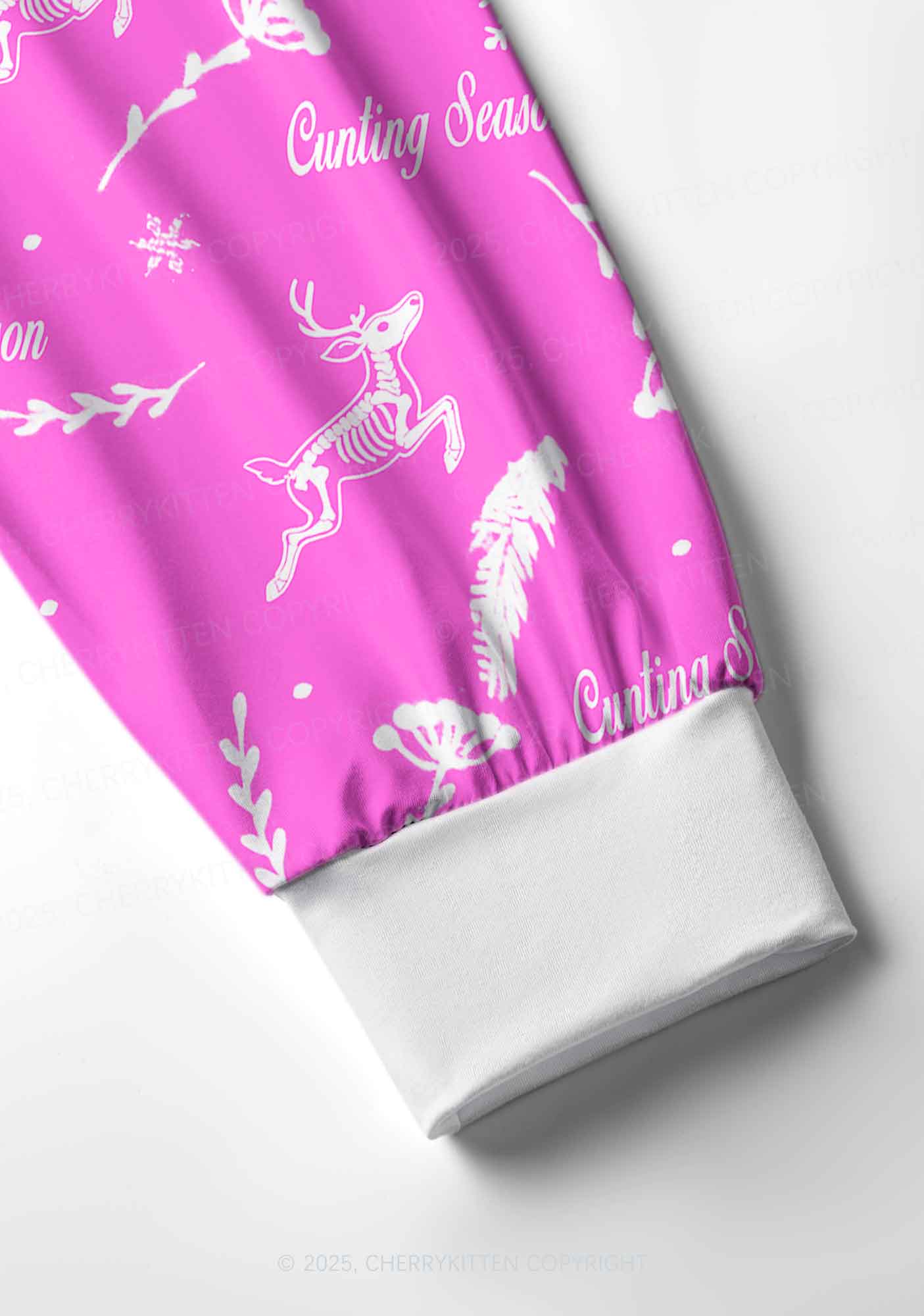 Christmas Cunting Season Y2K Print Long Sleeve Pajama Set Cherrykitten - Image 5