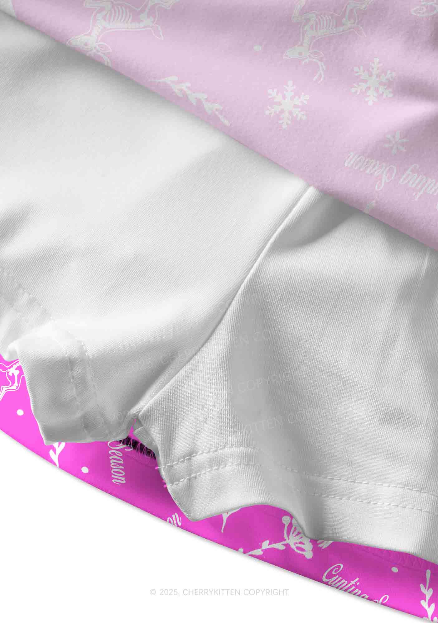 Christmas Cunting Season Y2K Print Mini Skirt Cherrykitten - Image 3