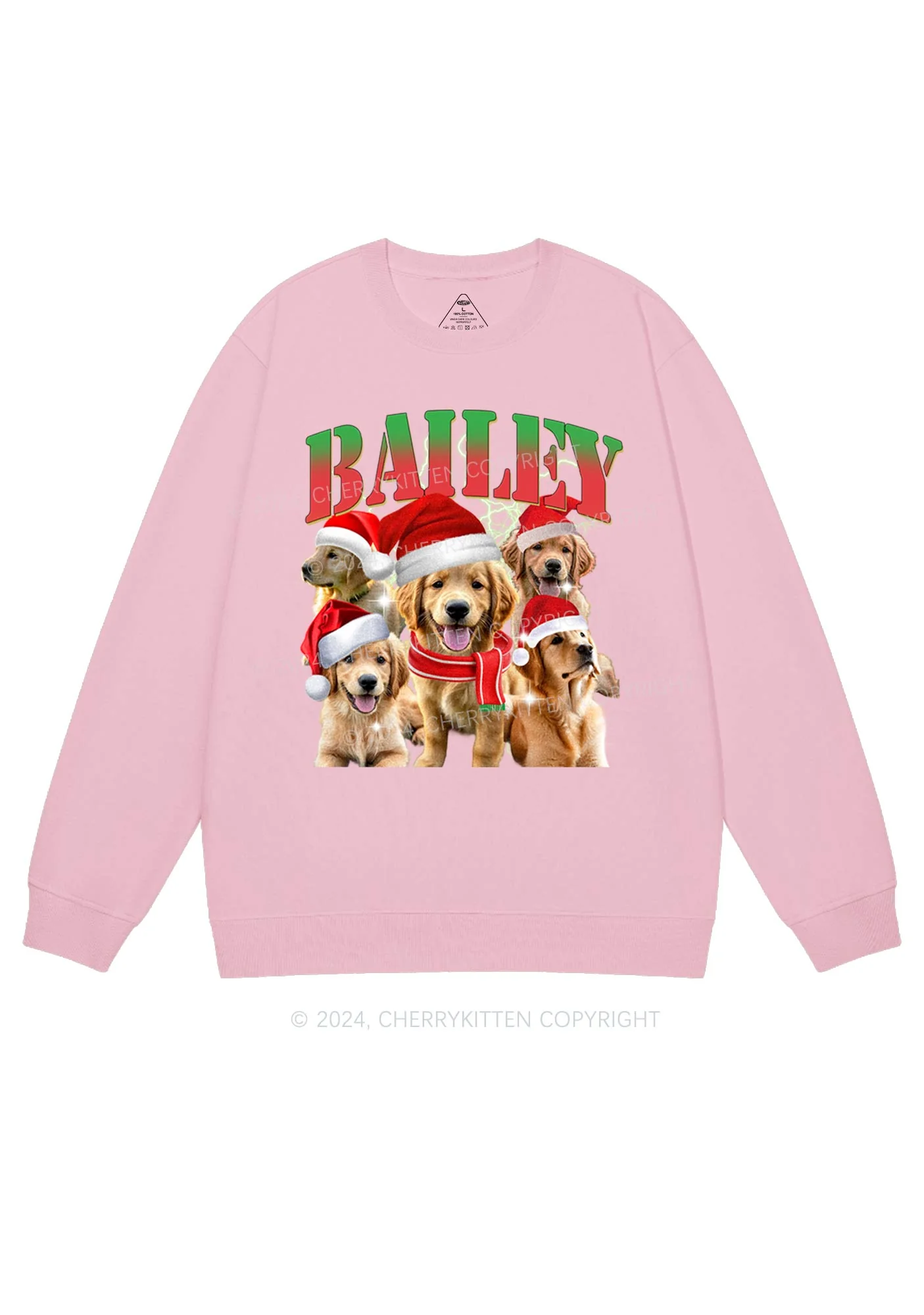 Christmas Custom Pet Photo Y2K Sweatshirt Cherrykitten - Image 5