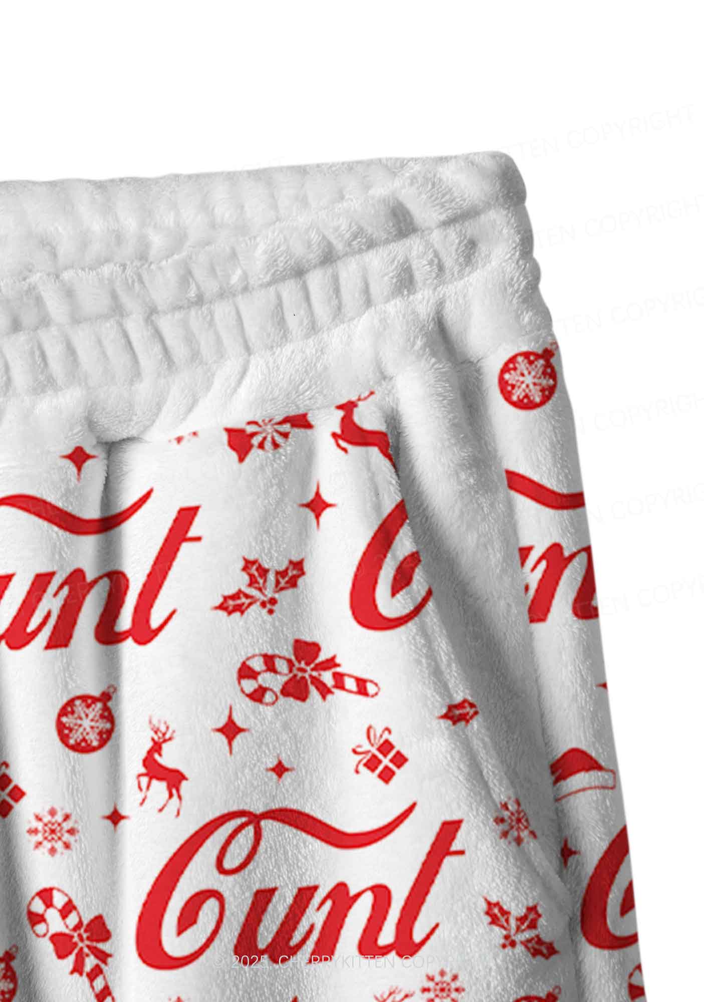 Christmas Cxxt Y2K Fleece Long Sleeve Pajama Set Cherrykitten - Image 5