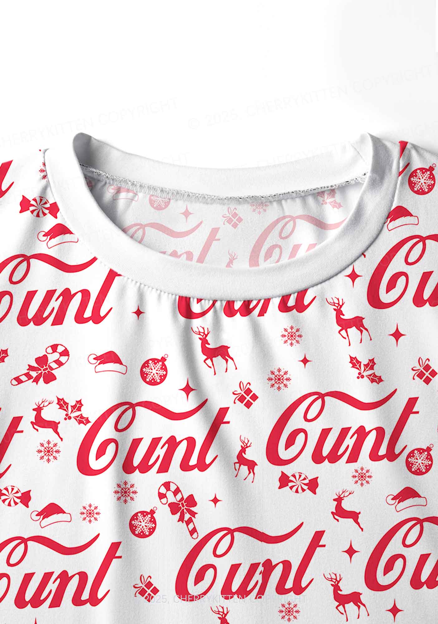 Christmas Cxxt Y2K Print Long Sleeve Pajama Set Cherrykitten - Image 4