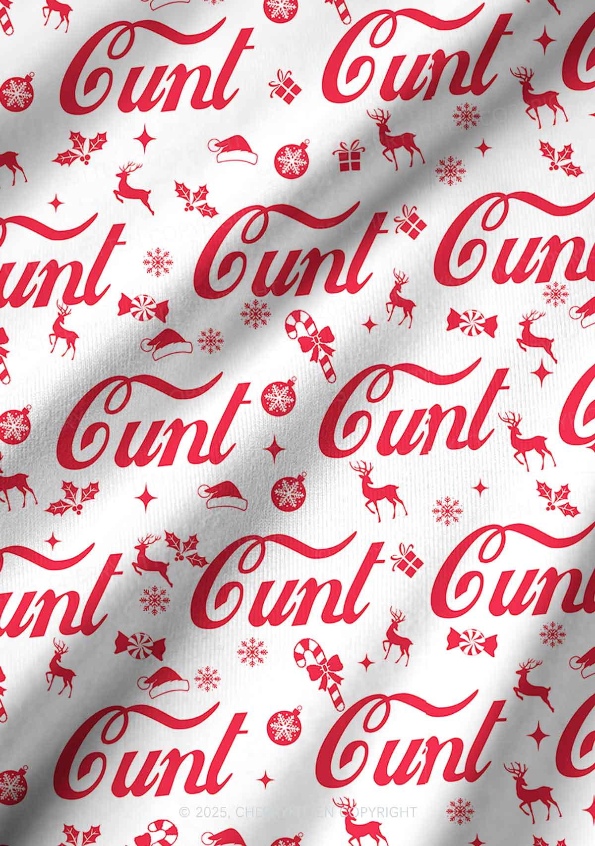 Christmas Cxxt Y2K Print Long Sleeve Pajama Set Cherrykitten - Image 6