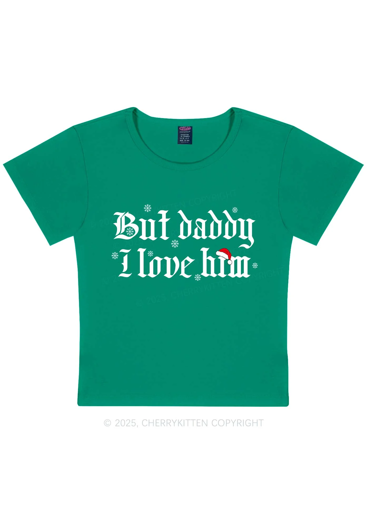 Christmas Daddy I Love Him Y2K Baby Tee Cherrykitten - Image 10