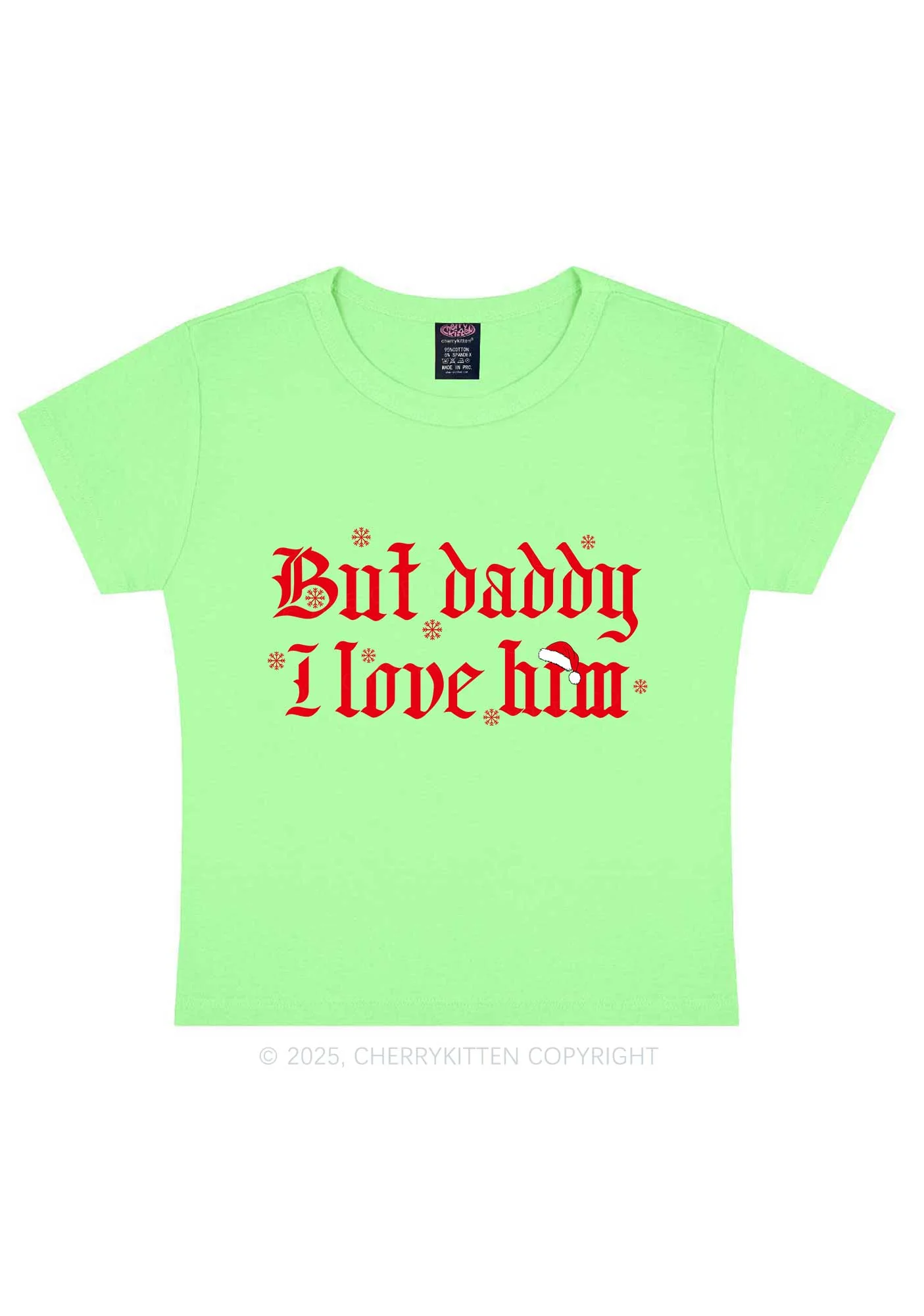 Christmas Daddy I Love Him Y2K Baby Tee Cherrykitten - Image 12