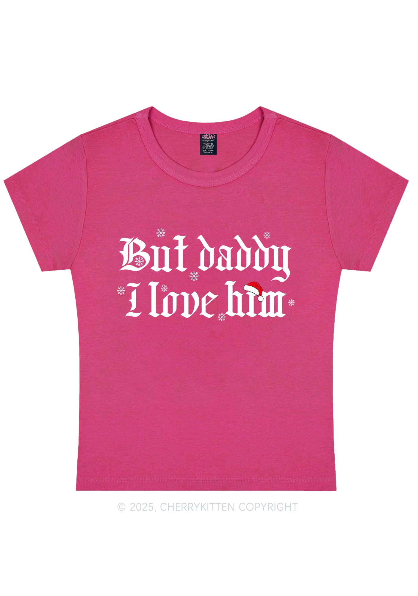 Christmas Daddy I Love Him Y2K Baby Tee Cherrykitten - Image 4