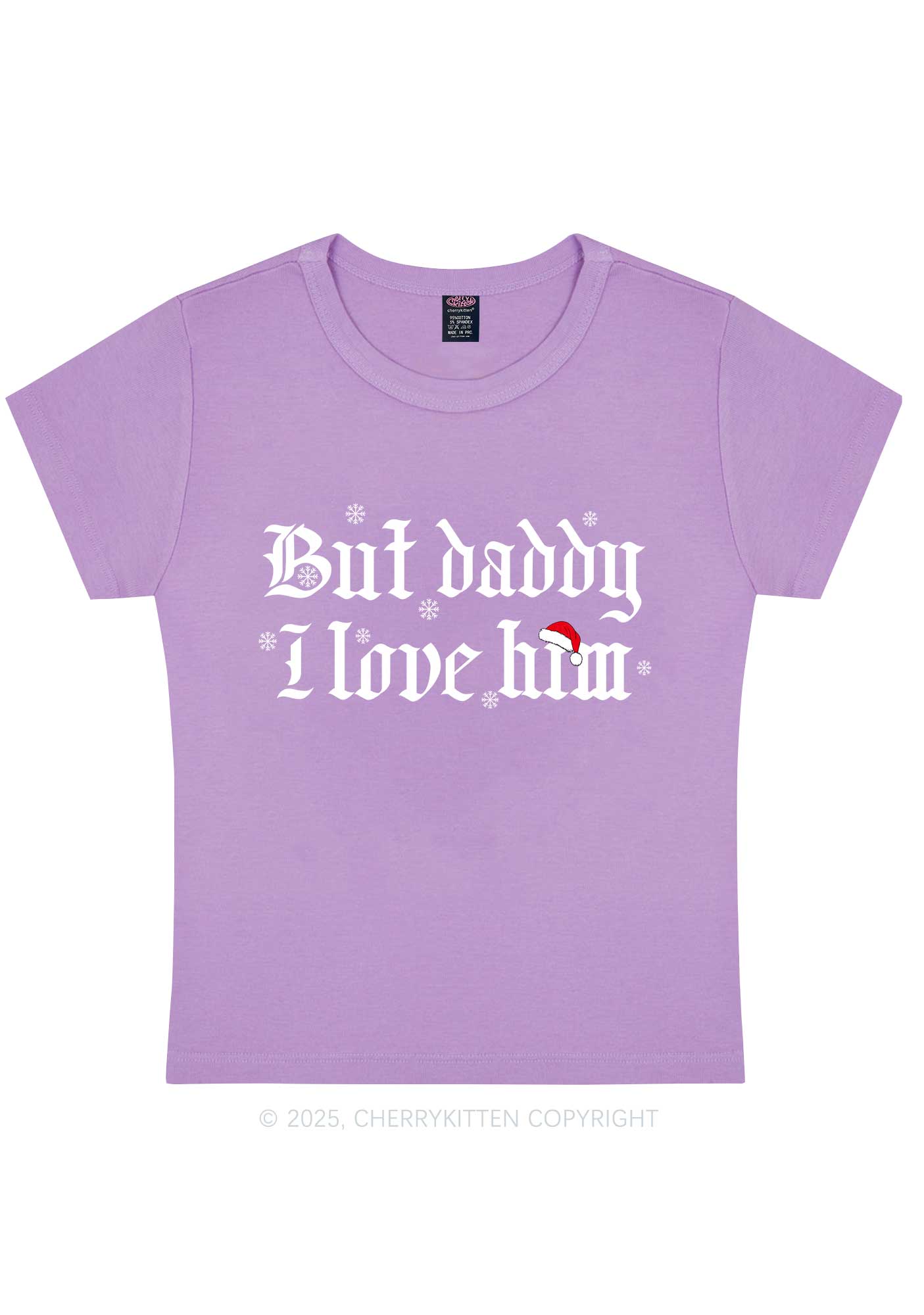 Christmas Daddy I Love Him Y2K Baby Tee Cherrykitten - Image 5
