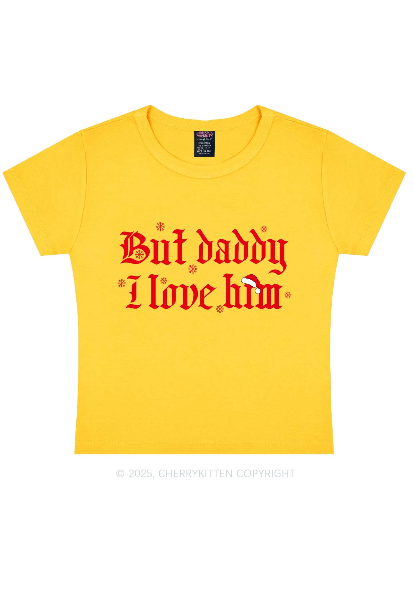 Christmas Daddy I Love Him Y2K Baby Tee Cherrykitten - Image 7